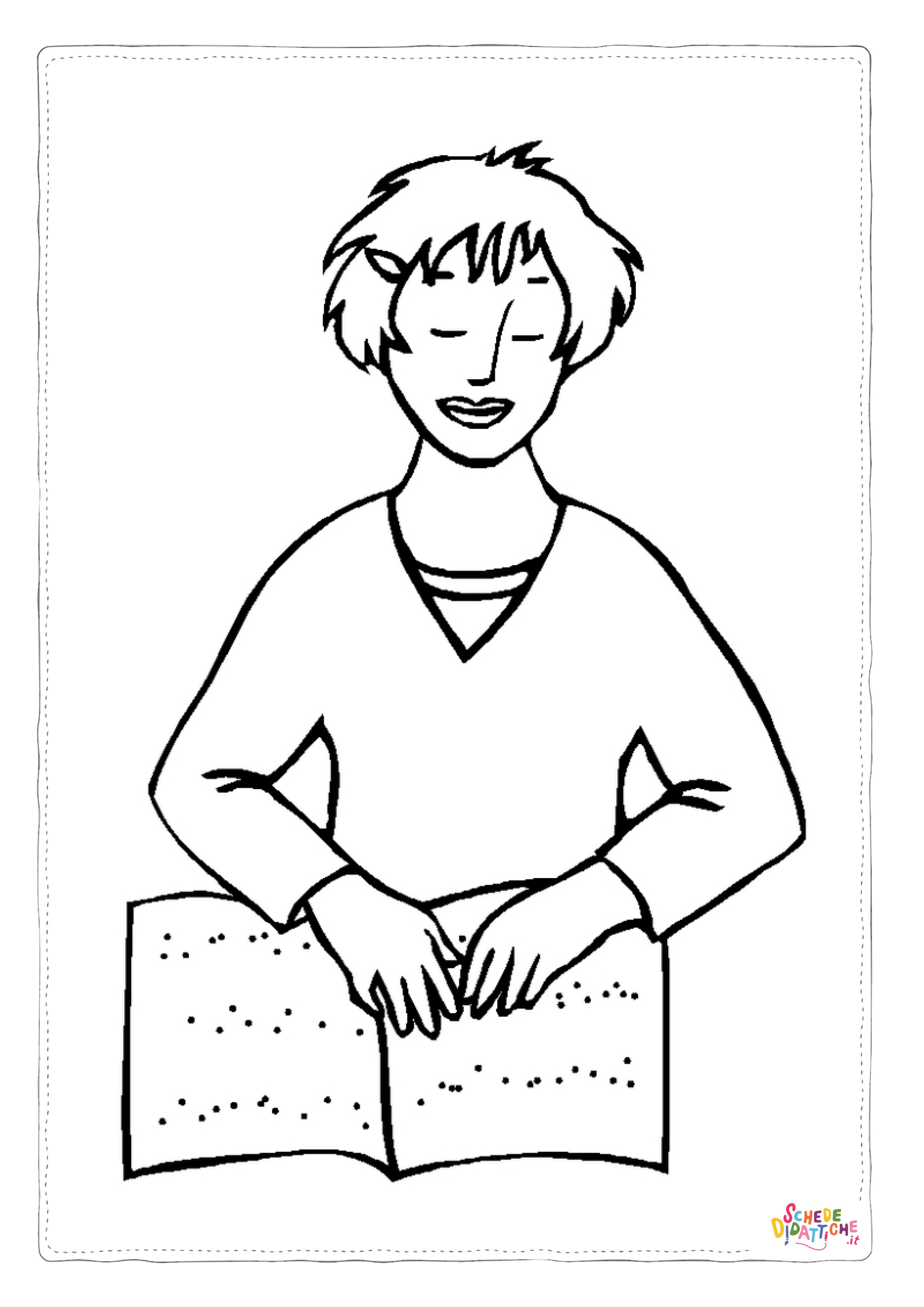 Disegno "Disegno di supporto per disabili da stampare e colorare 4" Disegno di supporto per disabili da stampare e colorare 4