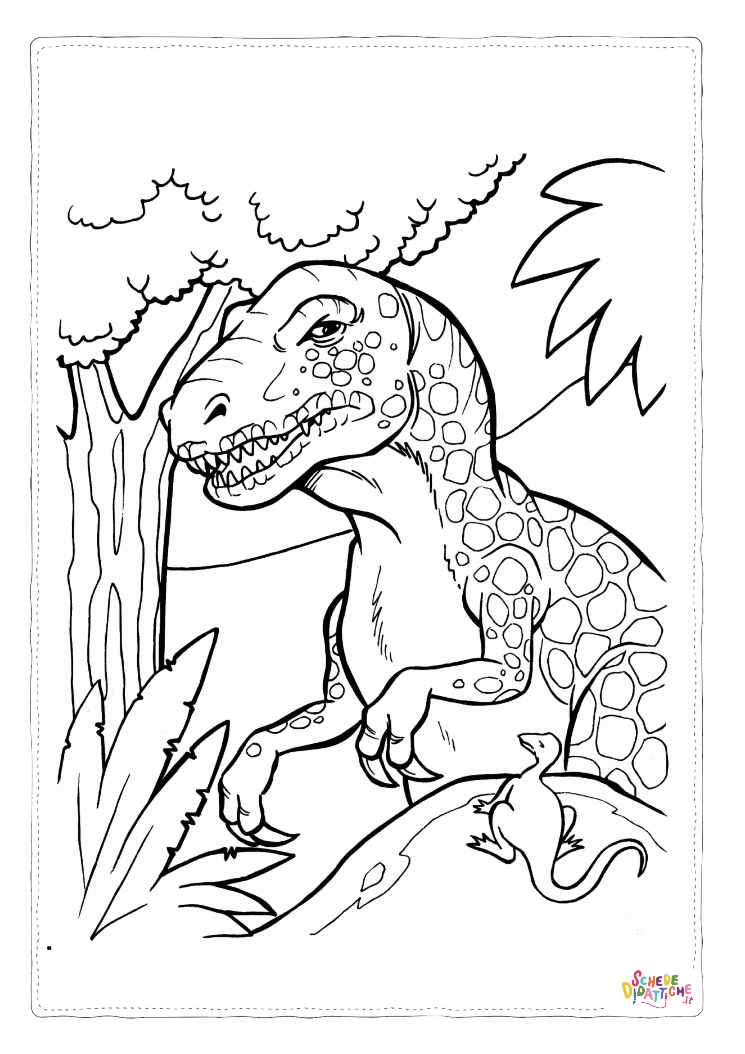 Disegno di Tirannosauro da stampare e colorare 27