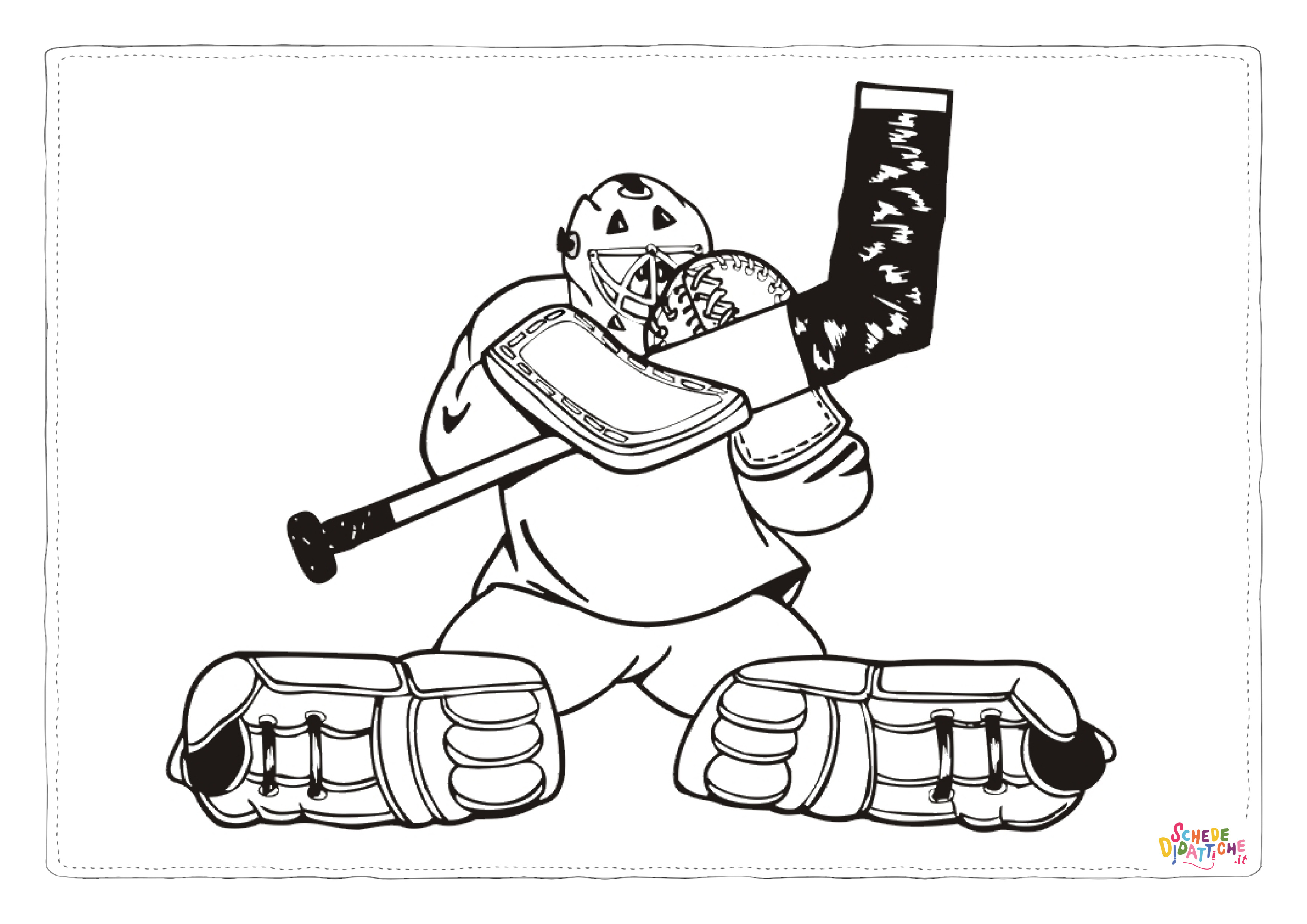 Disegno di hockey da stampare e colorare 20