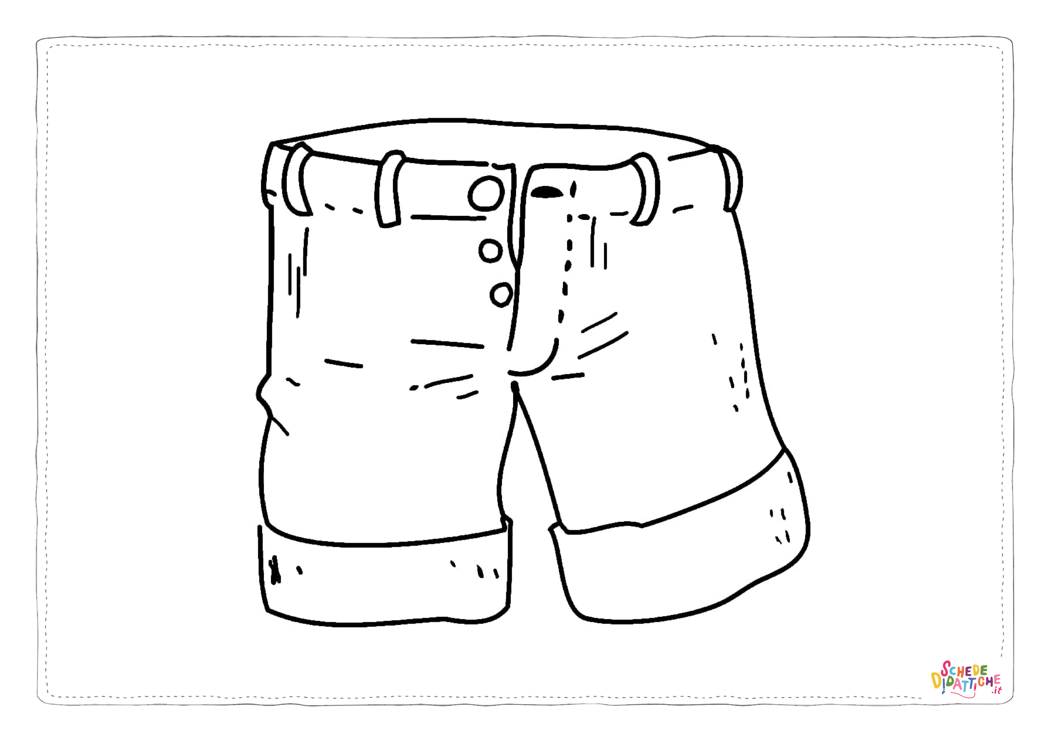 Disegno "Disegno di pantalone da stampare e colorare 11" Disegno di pantalone da stampare e colorare 11