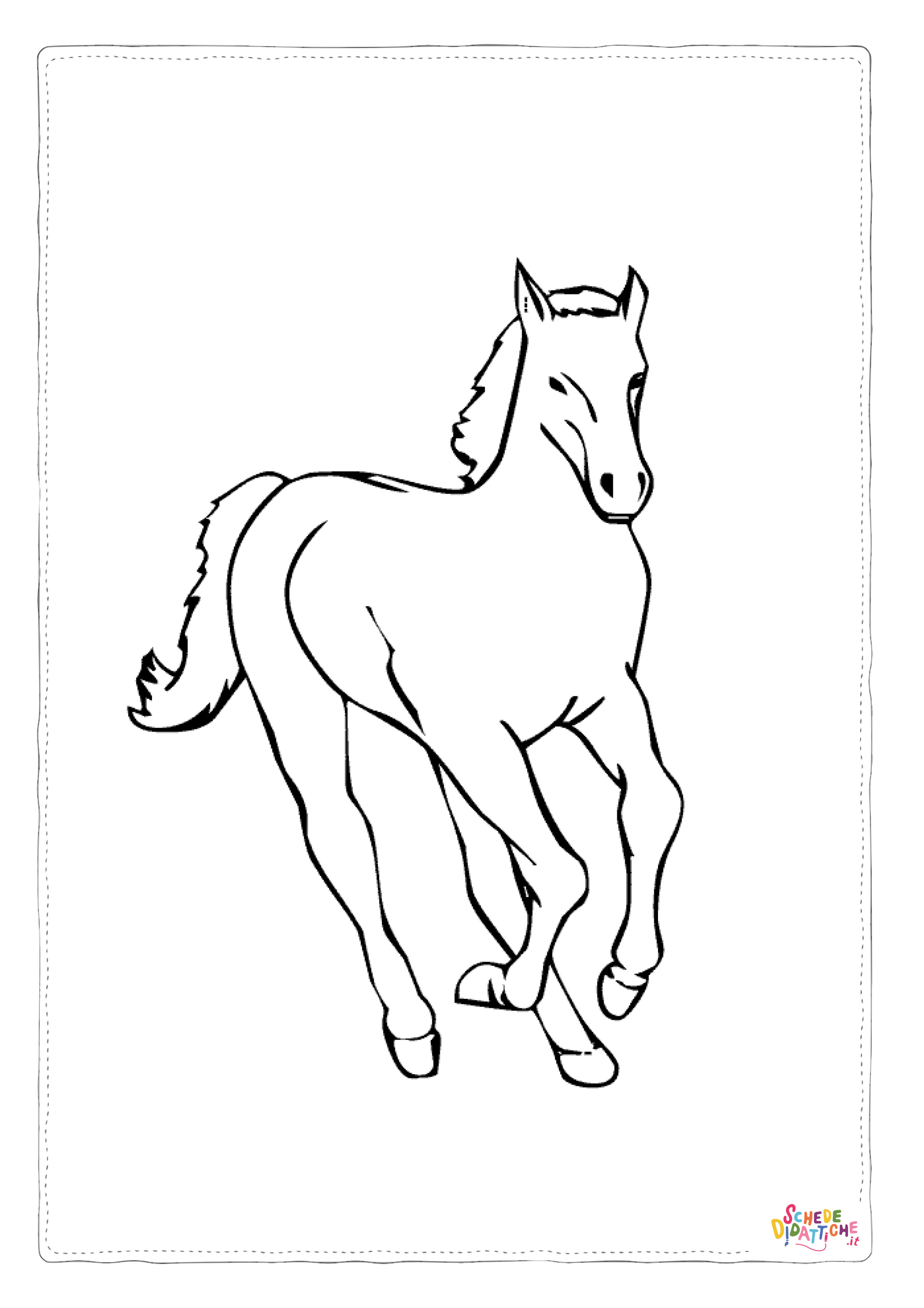 Disegno "Disegno di cavallo da stampare e colorare 28" Disegno di cavallo da stampare e colorare 28