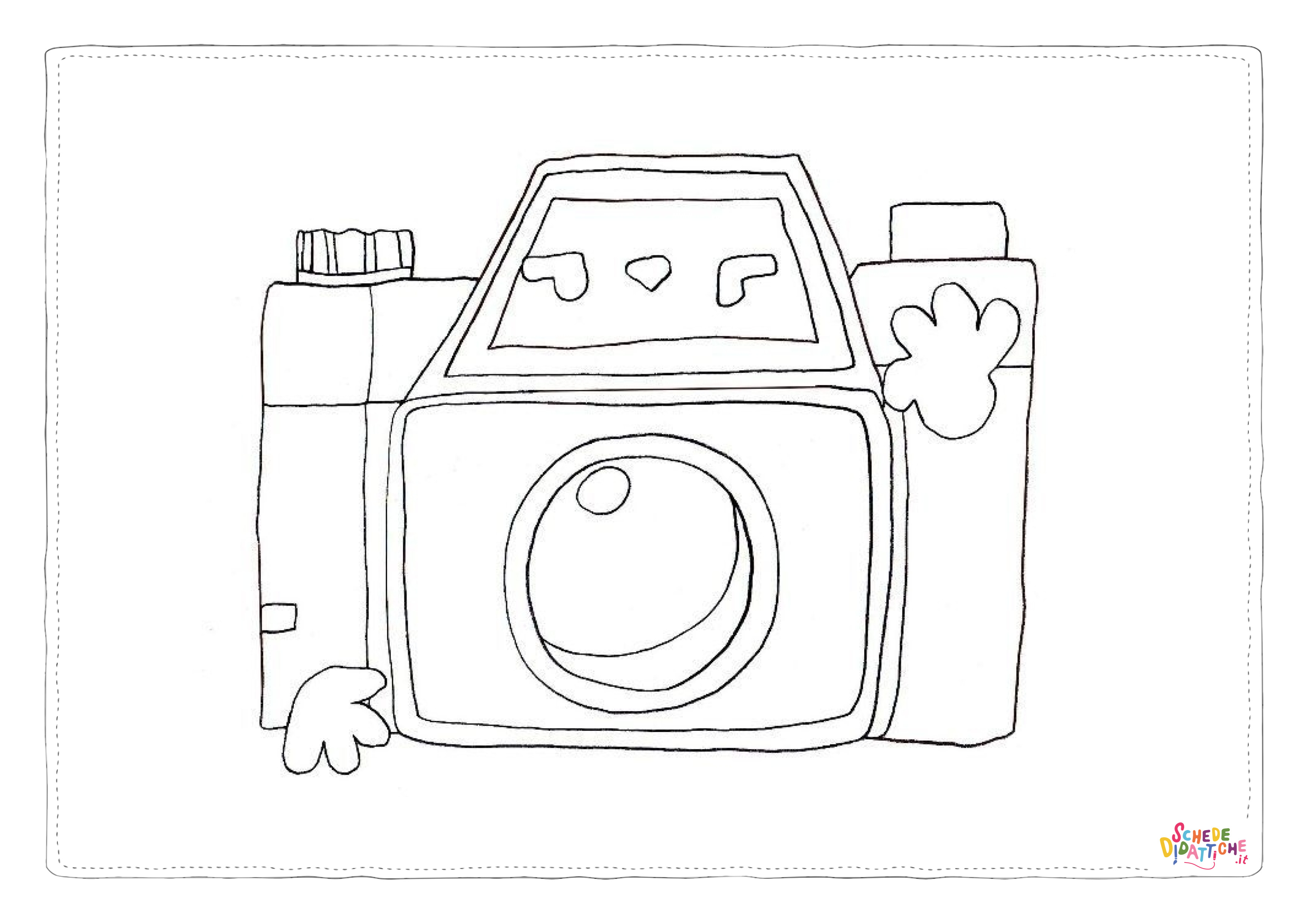 Disegno "Disegno di fotocamera da stampare e colorare" Disegno di fotocamera da stampare e colorare