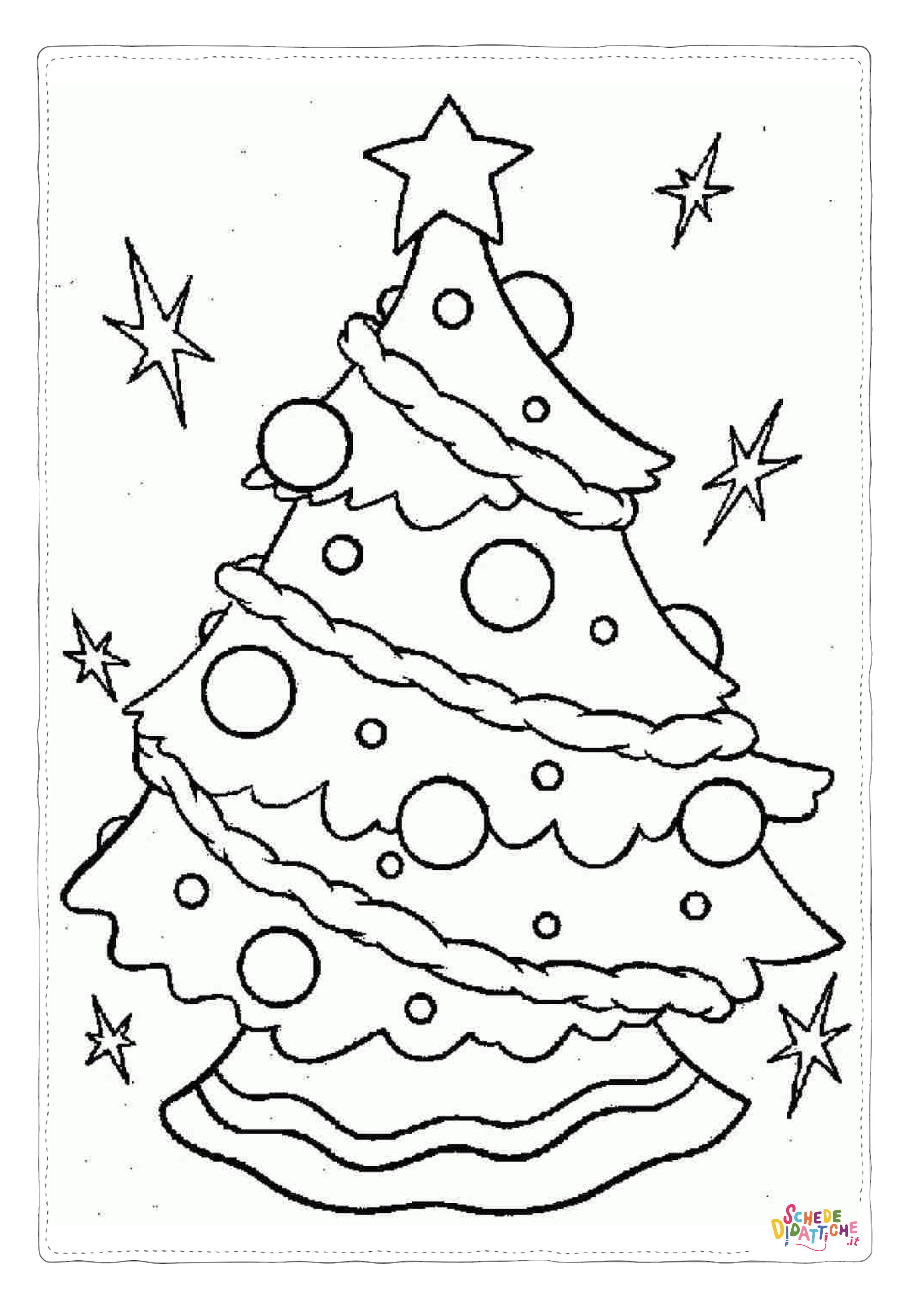 Disegno di albero di Natale da stampare e colorare 50