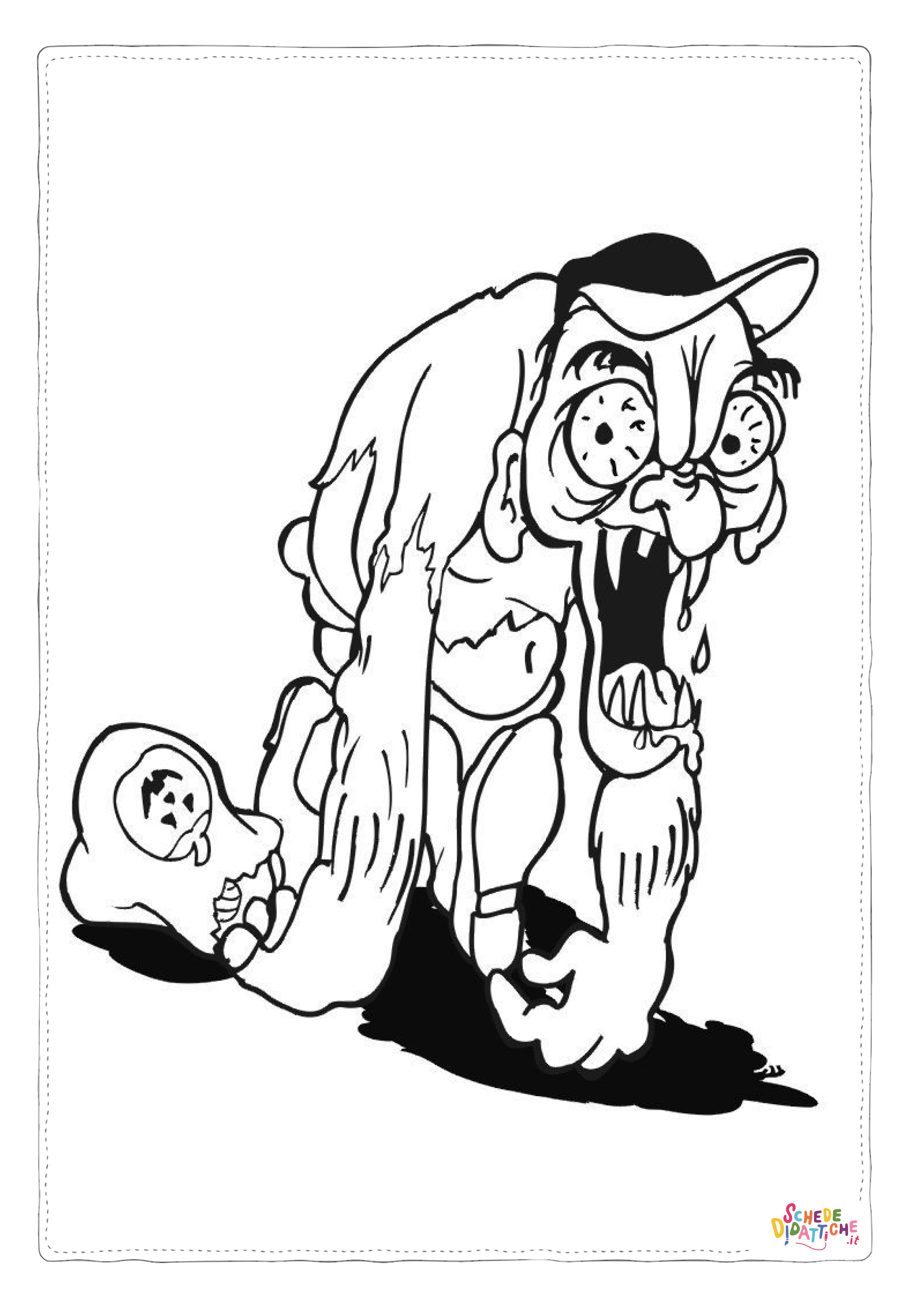 Disegno "Disegno di mostro di Halloween da stampare e colorare 3" Disegno di mostro di Halloween da stampare e colorare 3