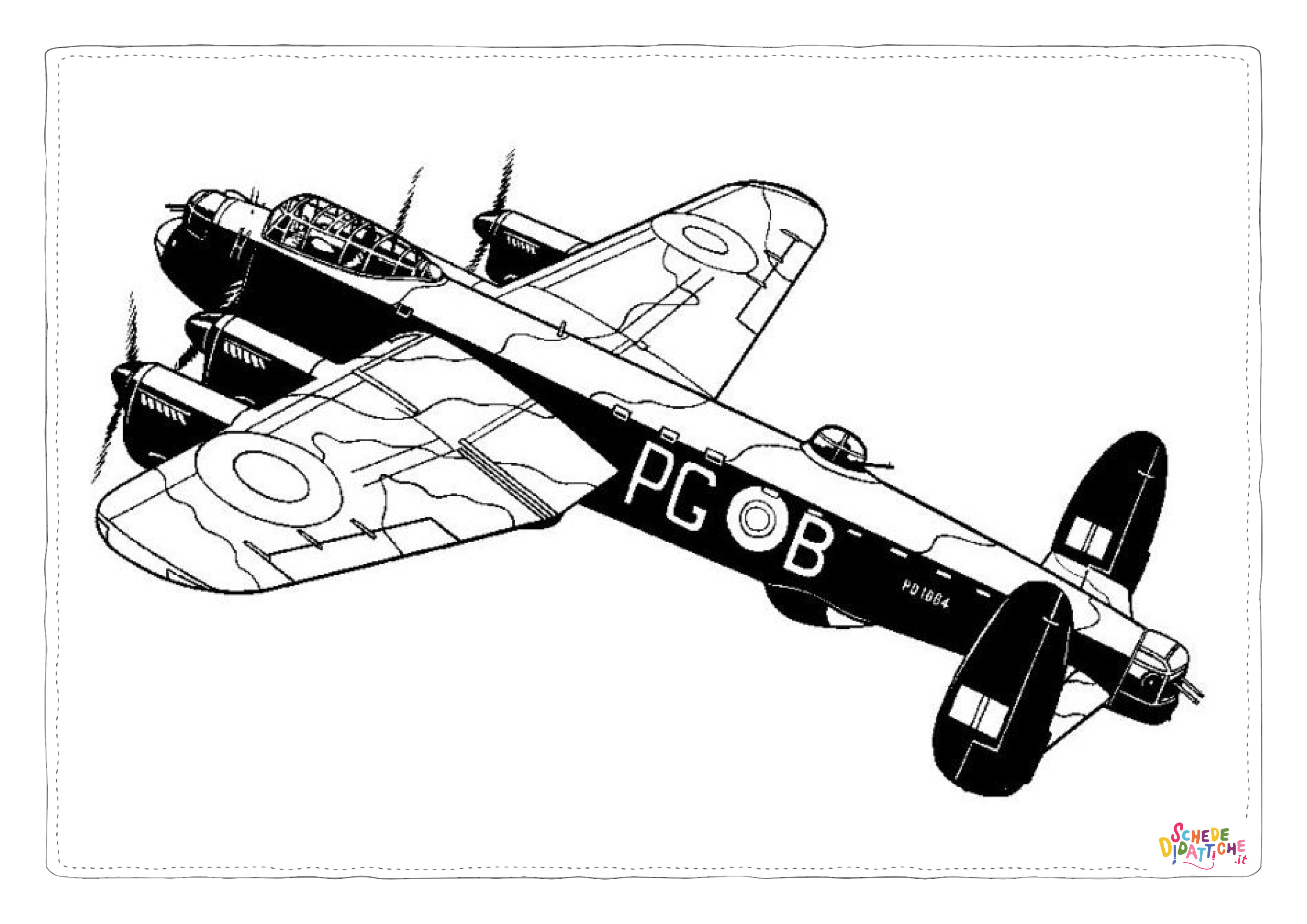 Disegno "Disegno di aereo militare da stampare e colorare 49" Disegno di aereo militare da stampare e colorare 49