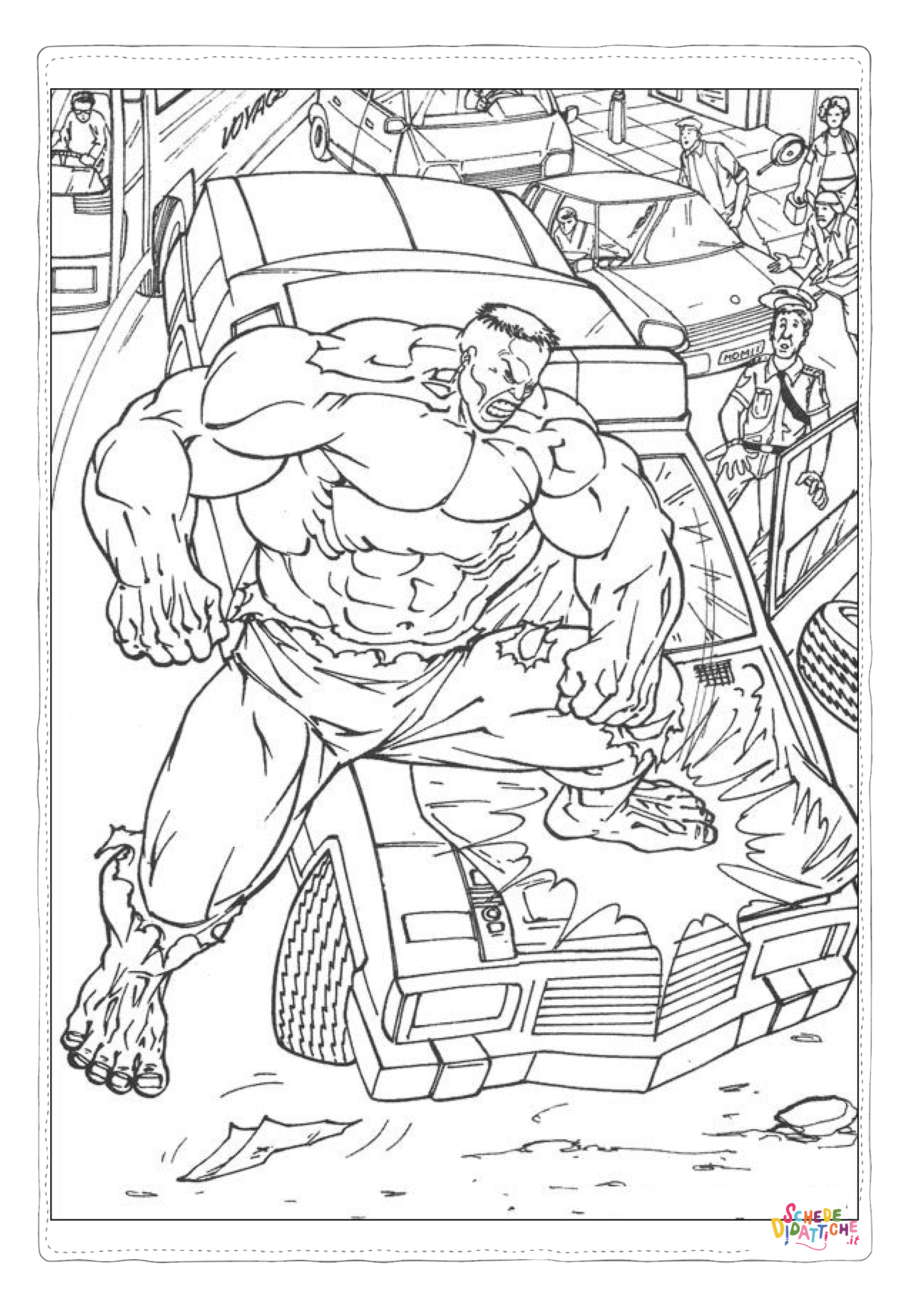 Disegno "Disegno di Hulk da stampare e colorare 42" Disegno di Hulk da stampare e colorare 42