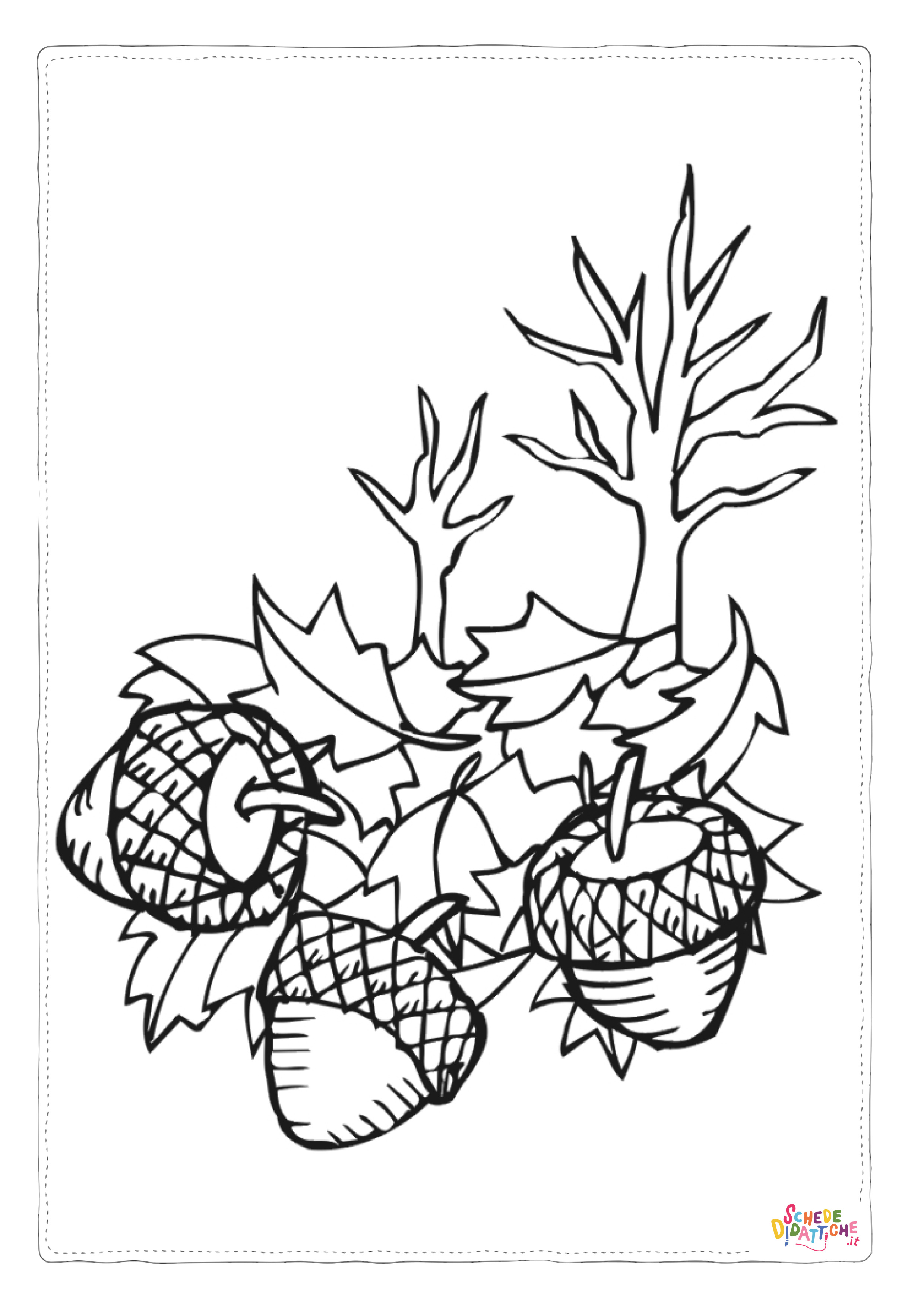 Disegno "Disegno di ghianda da stampare e colorare 7" Disegno di ghianda da stampare e colorare 7