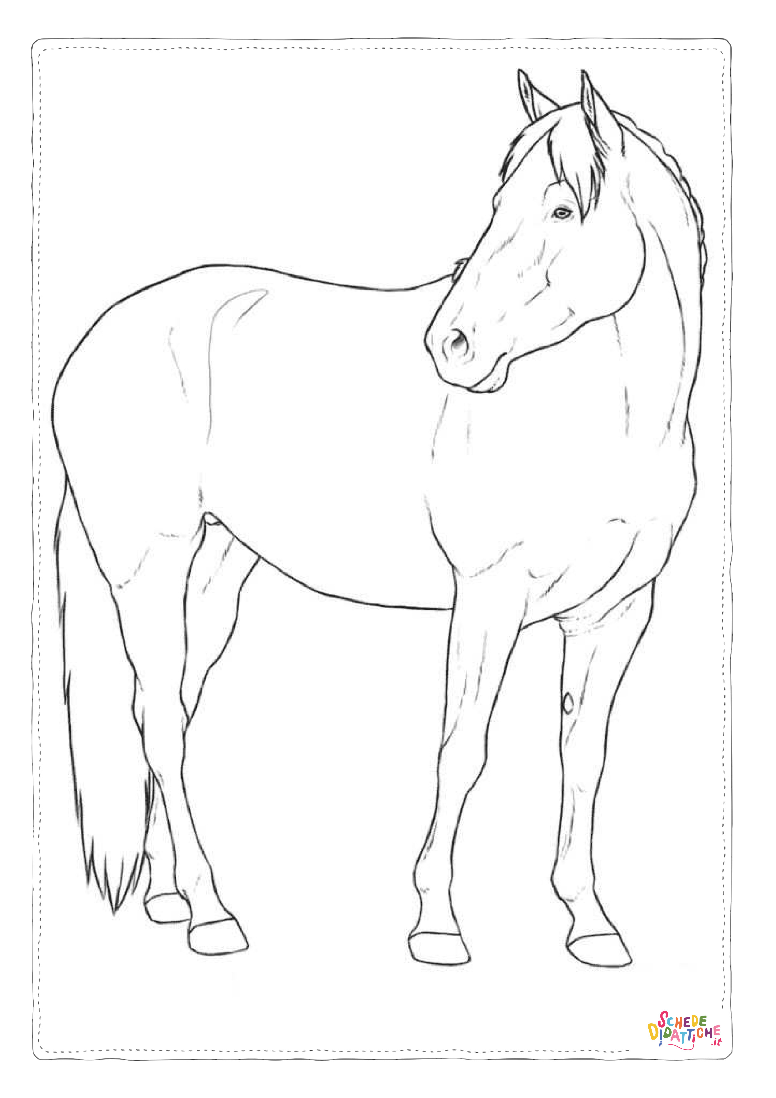 Disegno "Disegno di cavallo da stampare e colorare 82" Disegno di cavallo da stampare e colorare 82