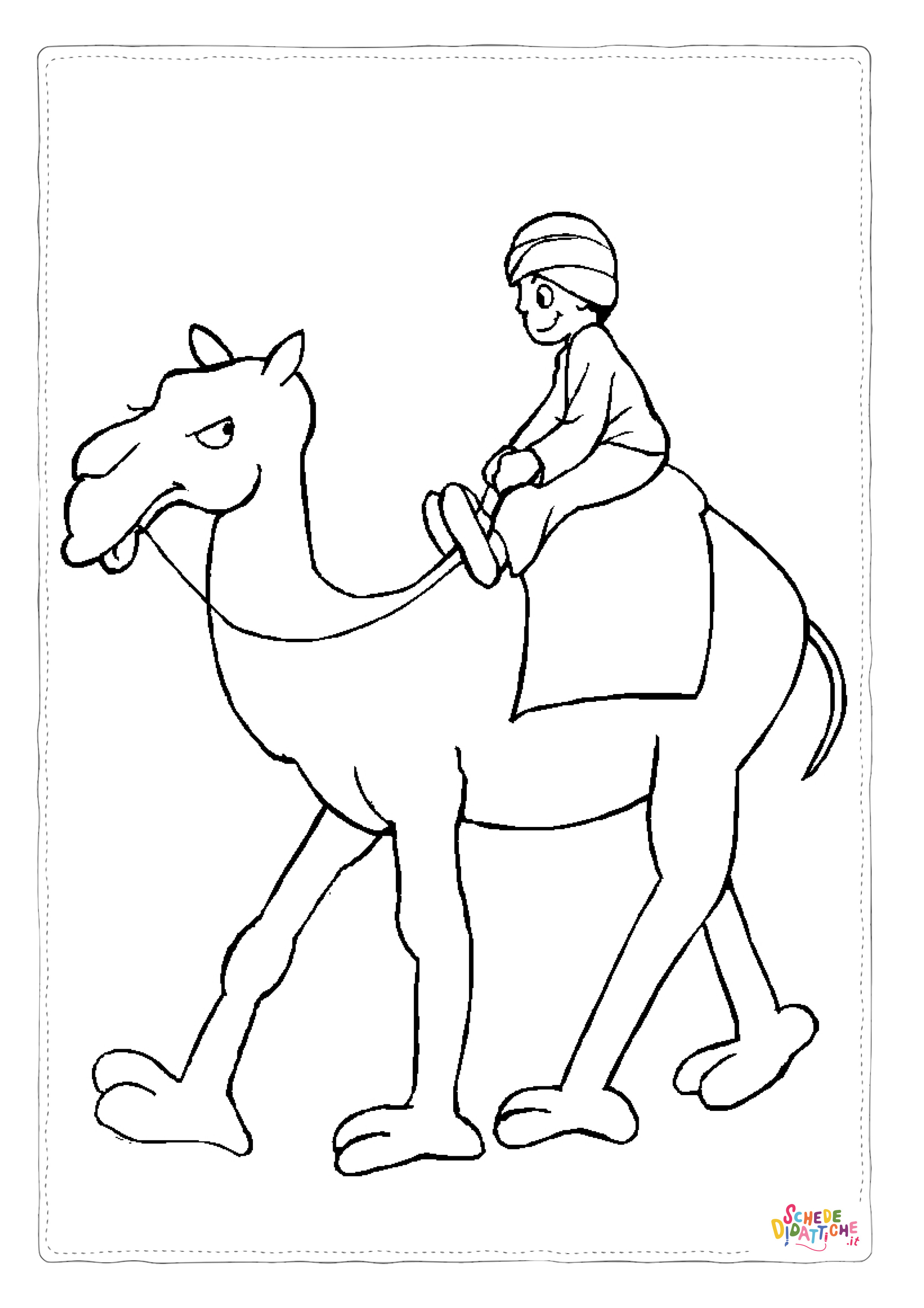Disegno "Disegno di dromedario da stampare e colorare 17" Disegno di dromedario da stampare e colorare 17