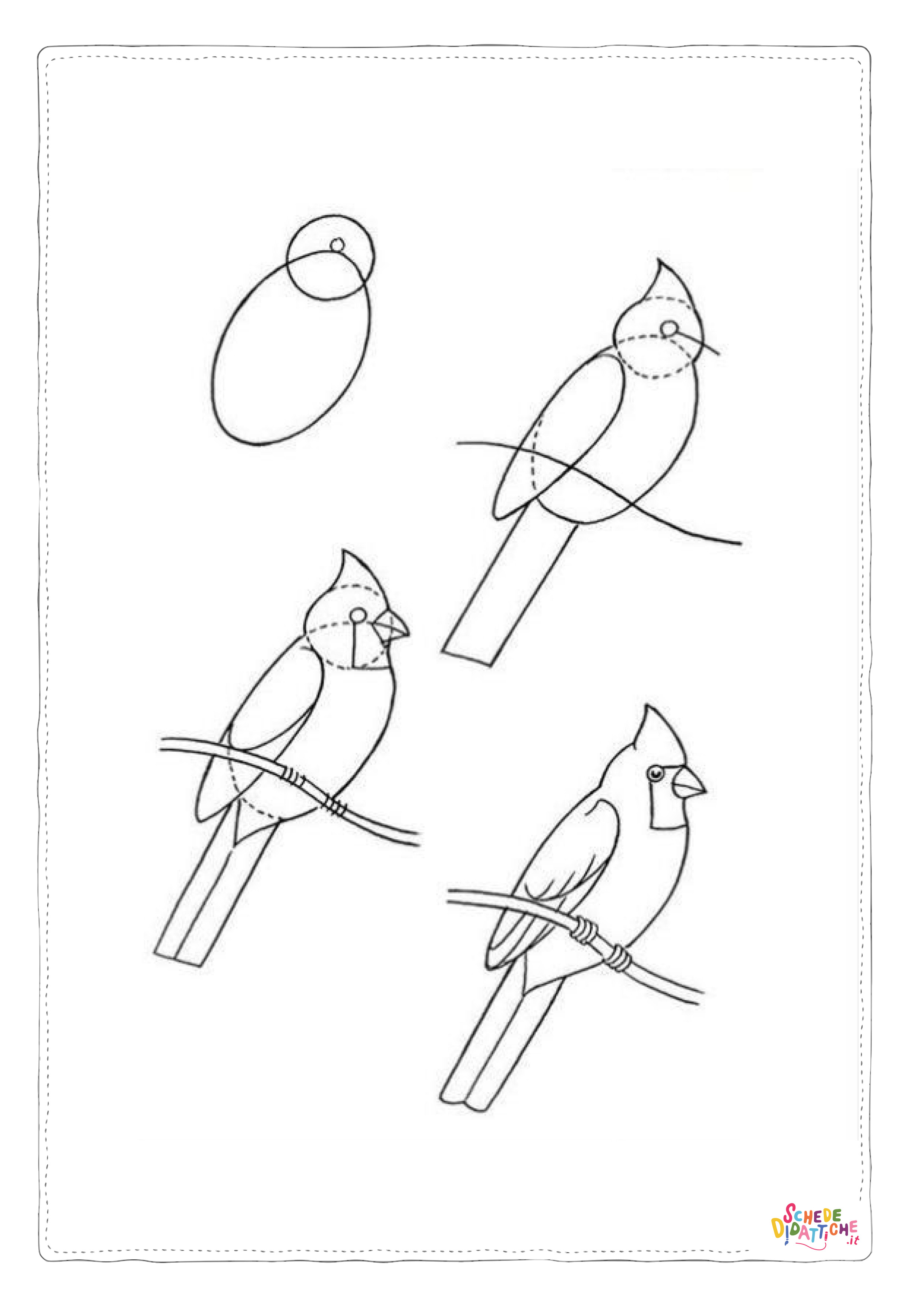 Disegno "Disegno di uccello da stampare e colorare 92" Disegno di uccello da stampare e colorare 92
