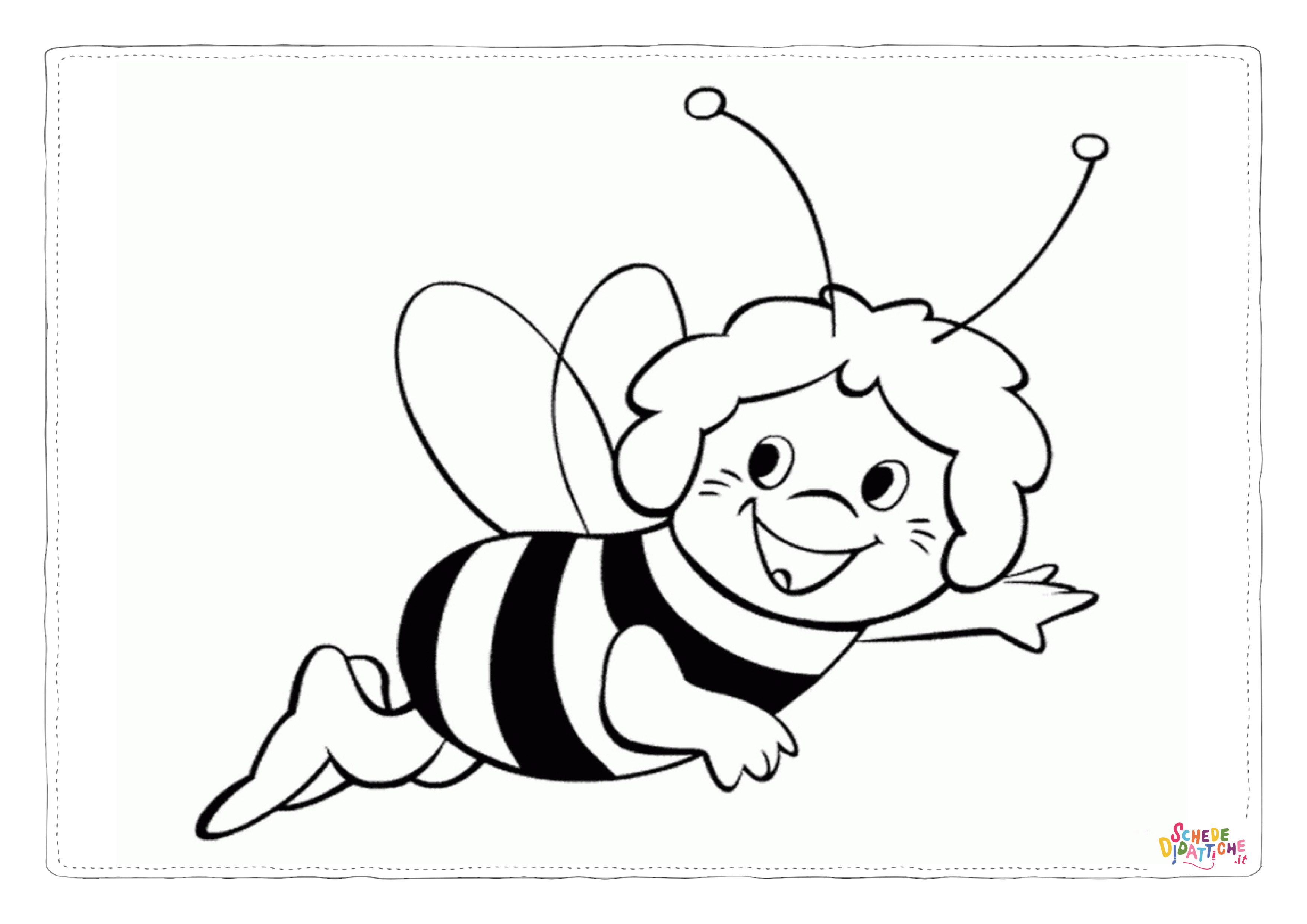 Disegno di Ape Maia da stampare e colorare