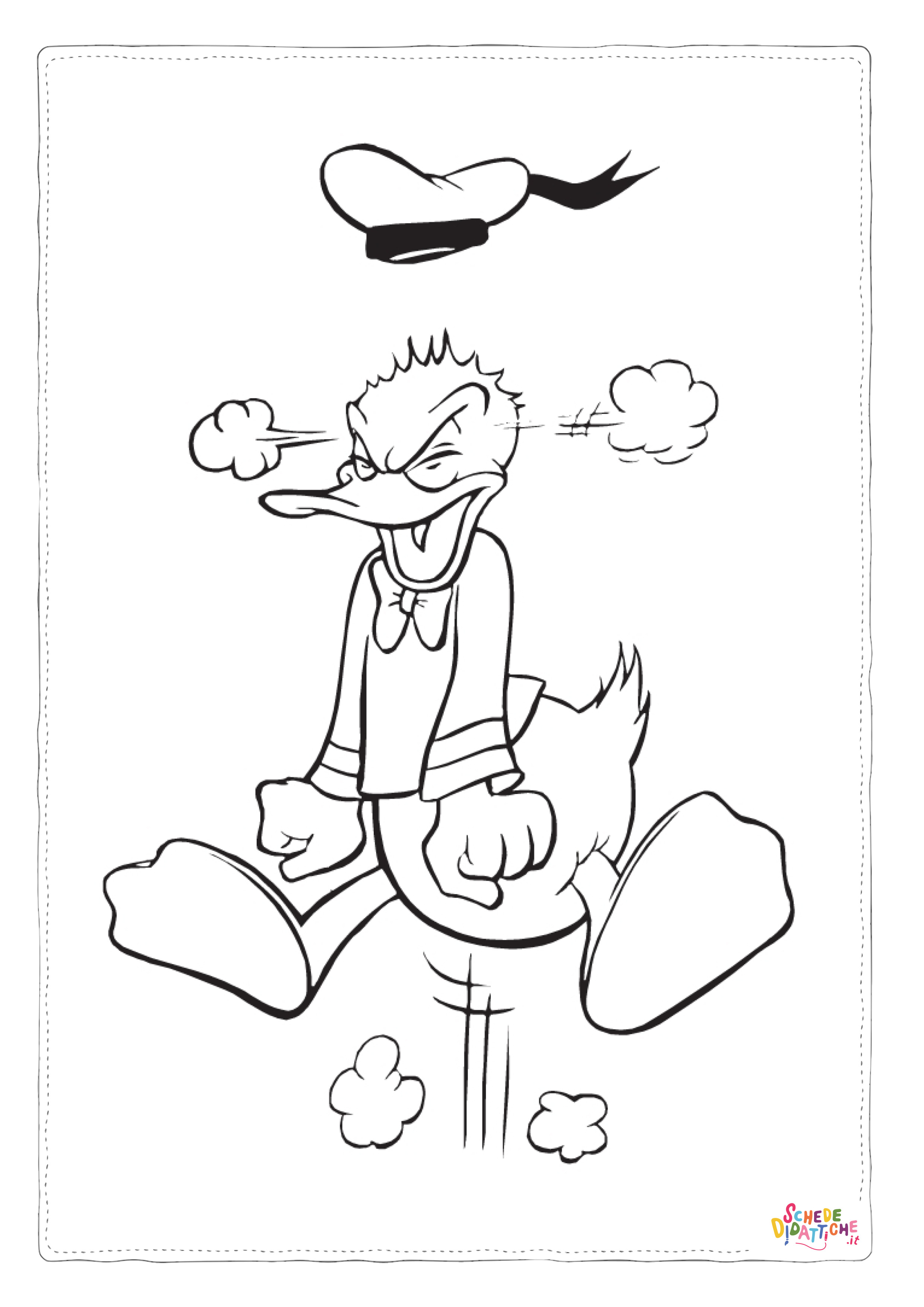 Disegno "Disegno di Paperino da stampare e colorare 51" Disegno di Paperino da stampare e colorare 51