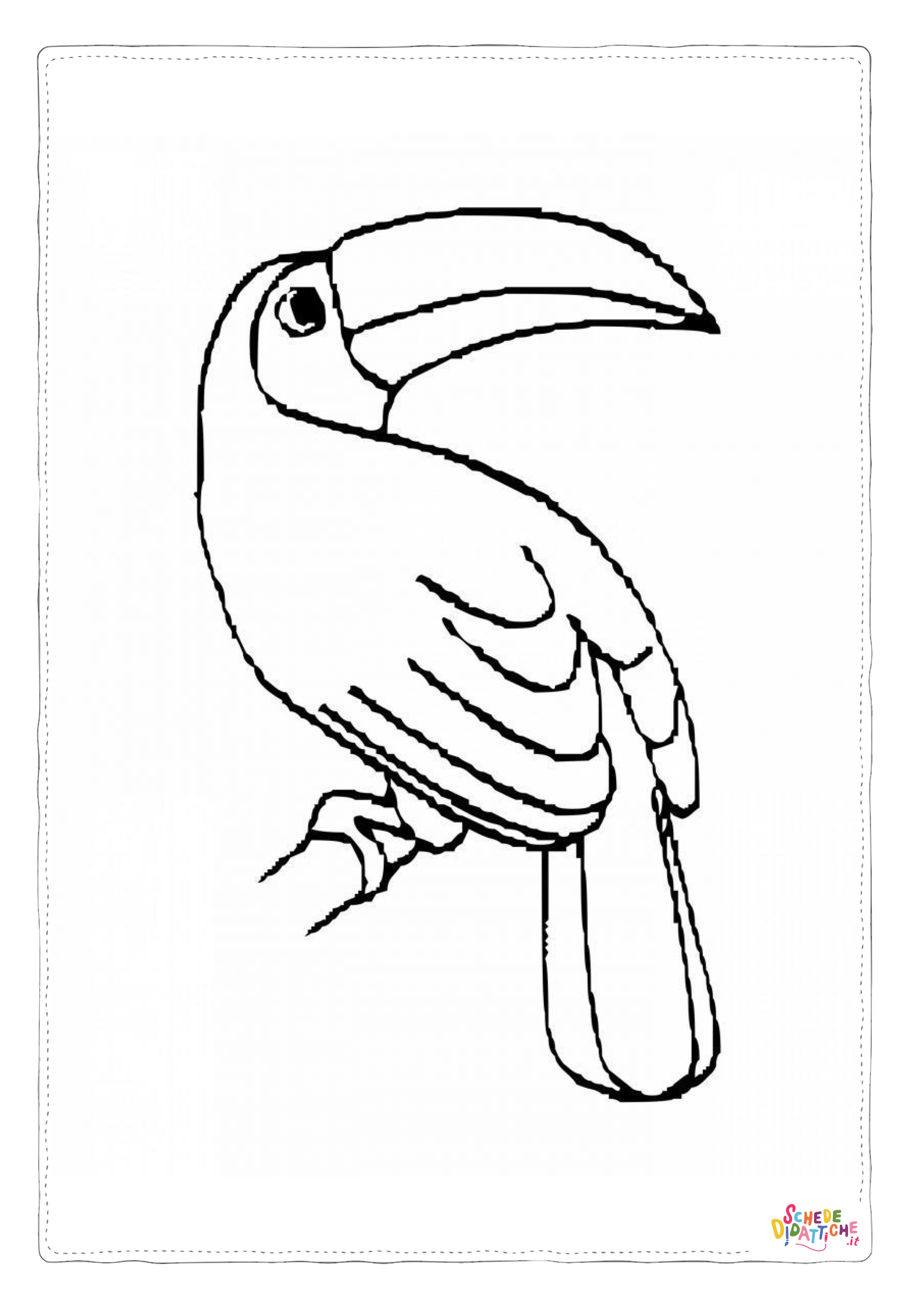 Disegno di tucano da stampare e colorare 6
