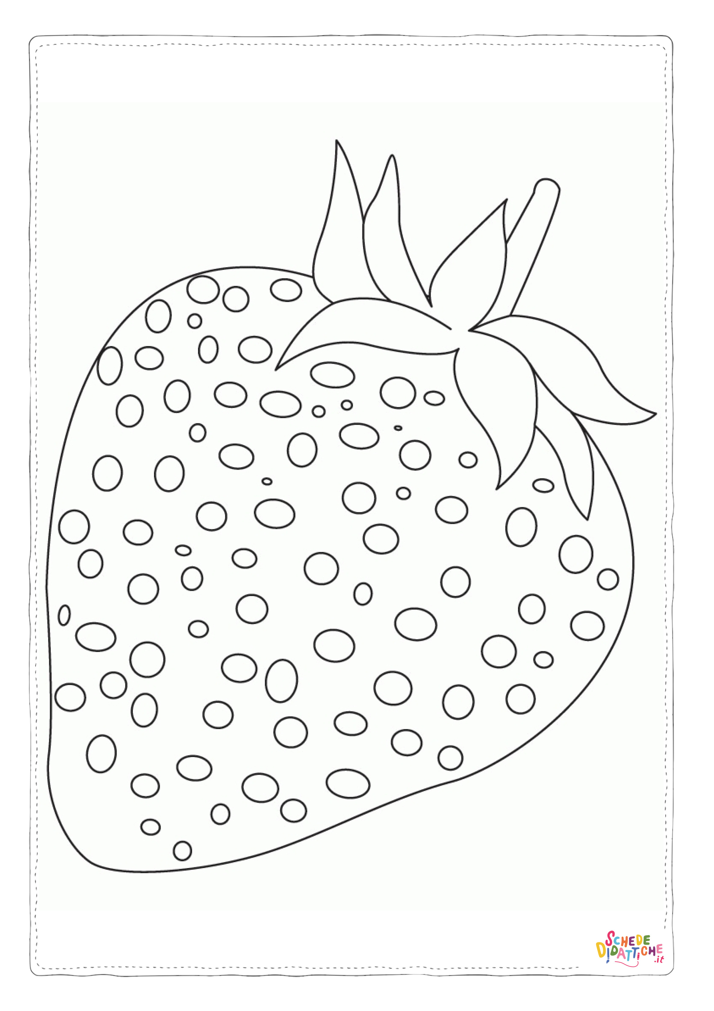 Disegno di fragola da stampare e colorare 7
