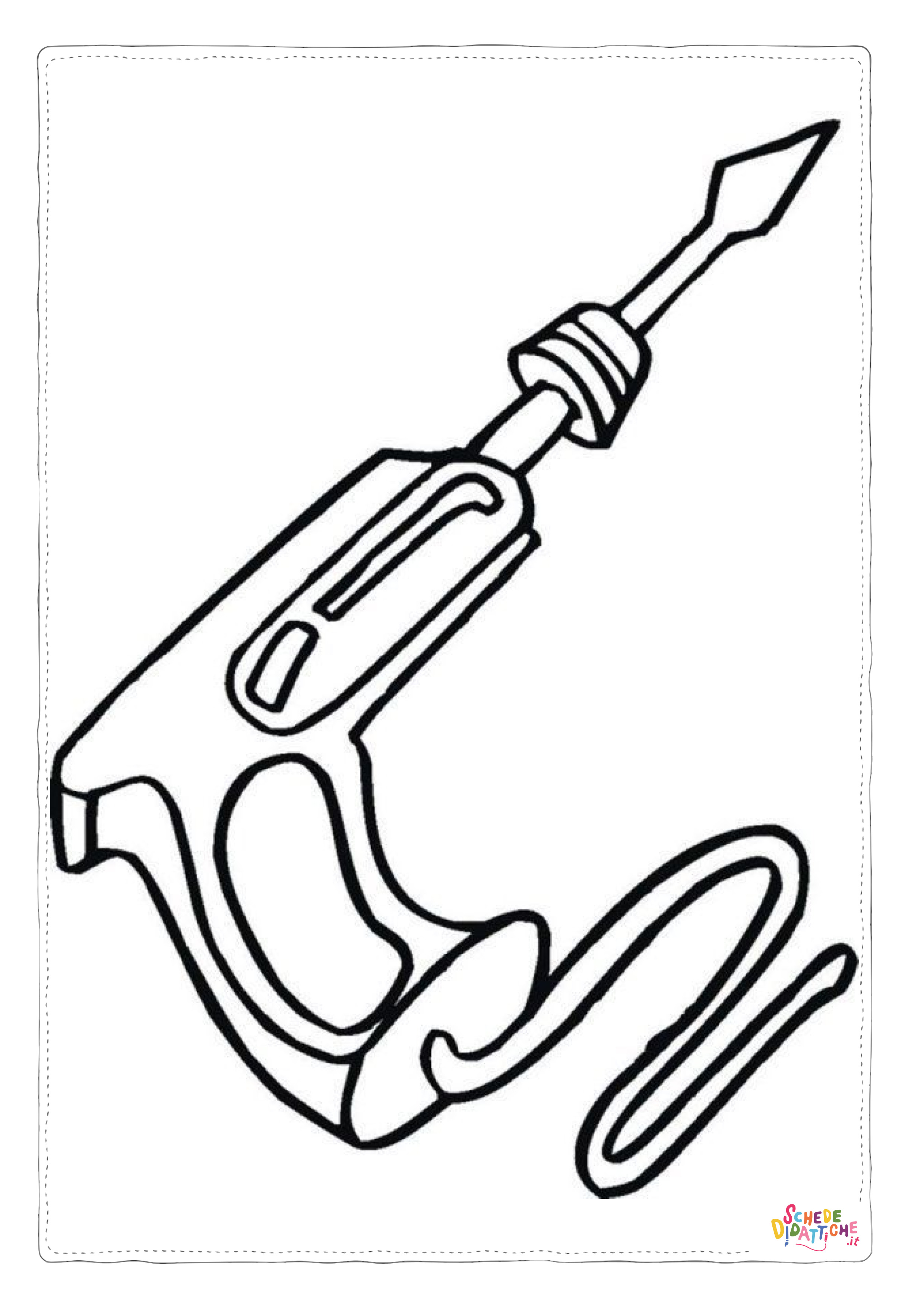 Disegno "Disegno di utensile da lavoro da stampare e colorare 6" Disegno di utensile da lavoro da stampare e colorare 6
