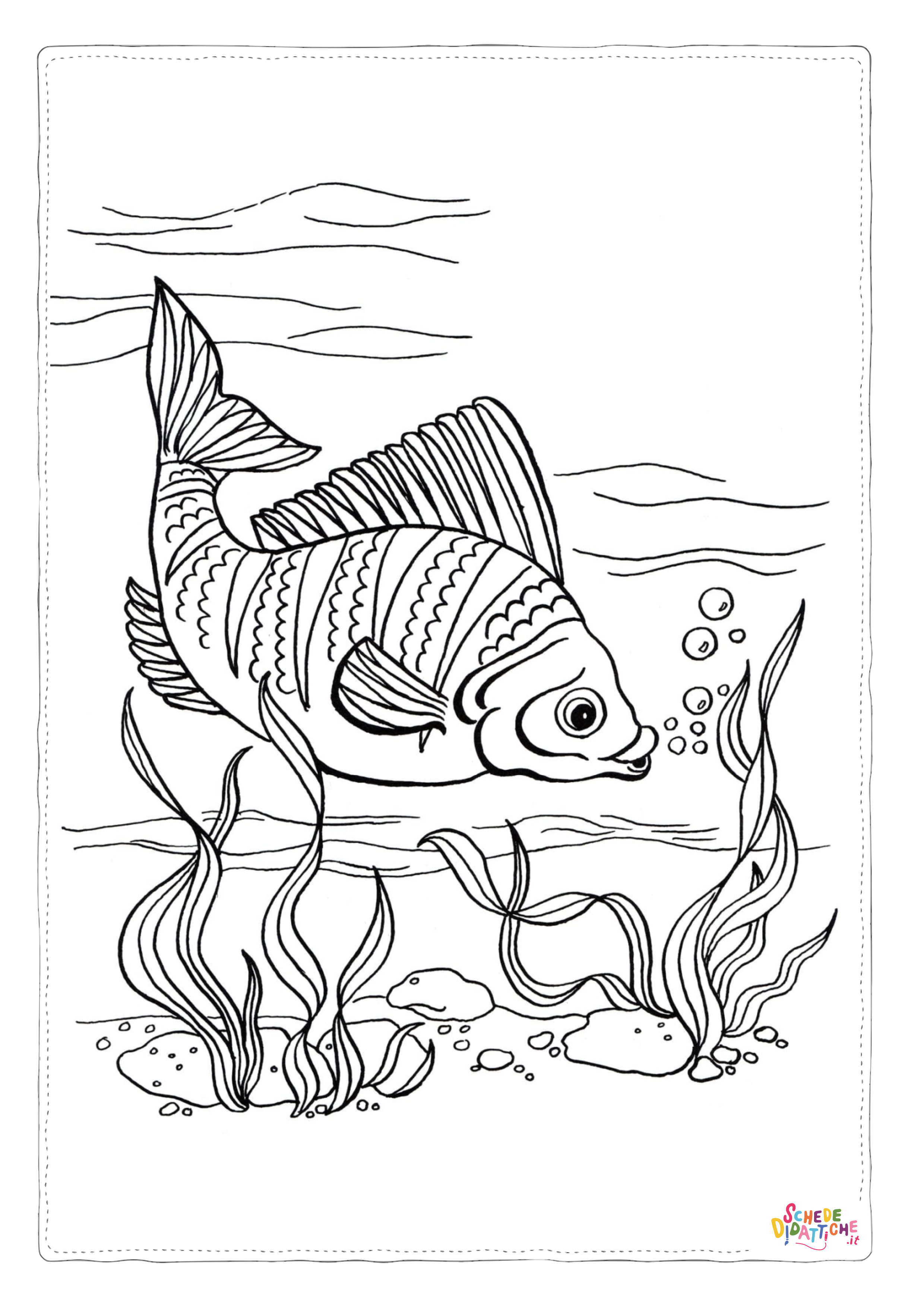 Disegno "Disegno di pesce da stampare e colorare 146" Disegno di pesce da stampare e colorare 146