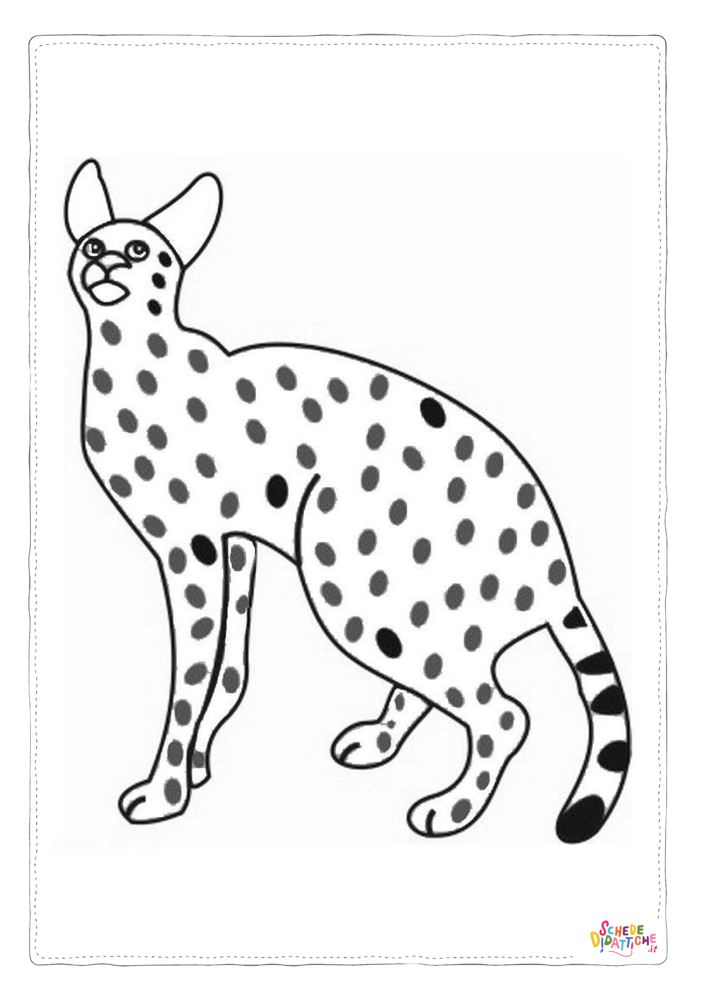 Disegno "Disegno di giaguaro da stampare e colorare 2" Disegno di giaguaro da stampare e colorare 2