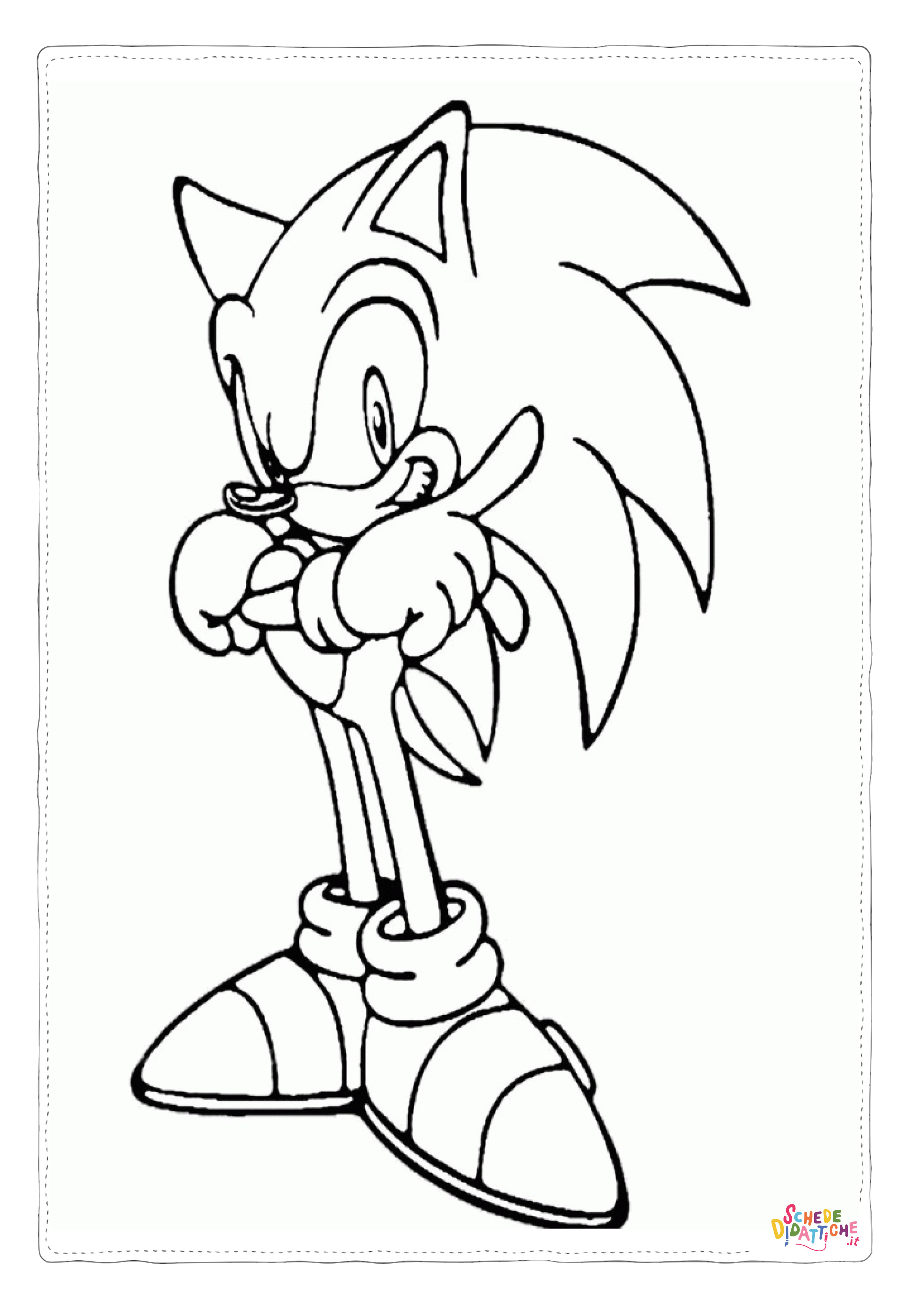 Disegno "Disegno di Sonic da stampare e colorare 6" Disegno di Sonic da stampare e colorare 6