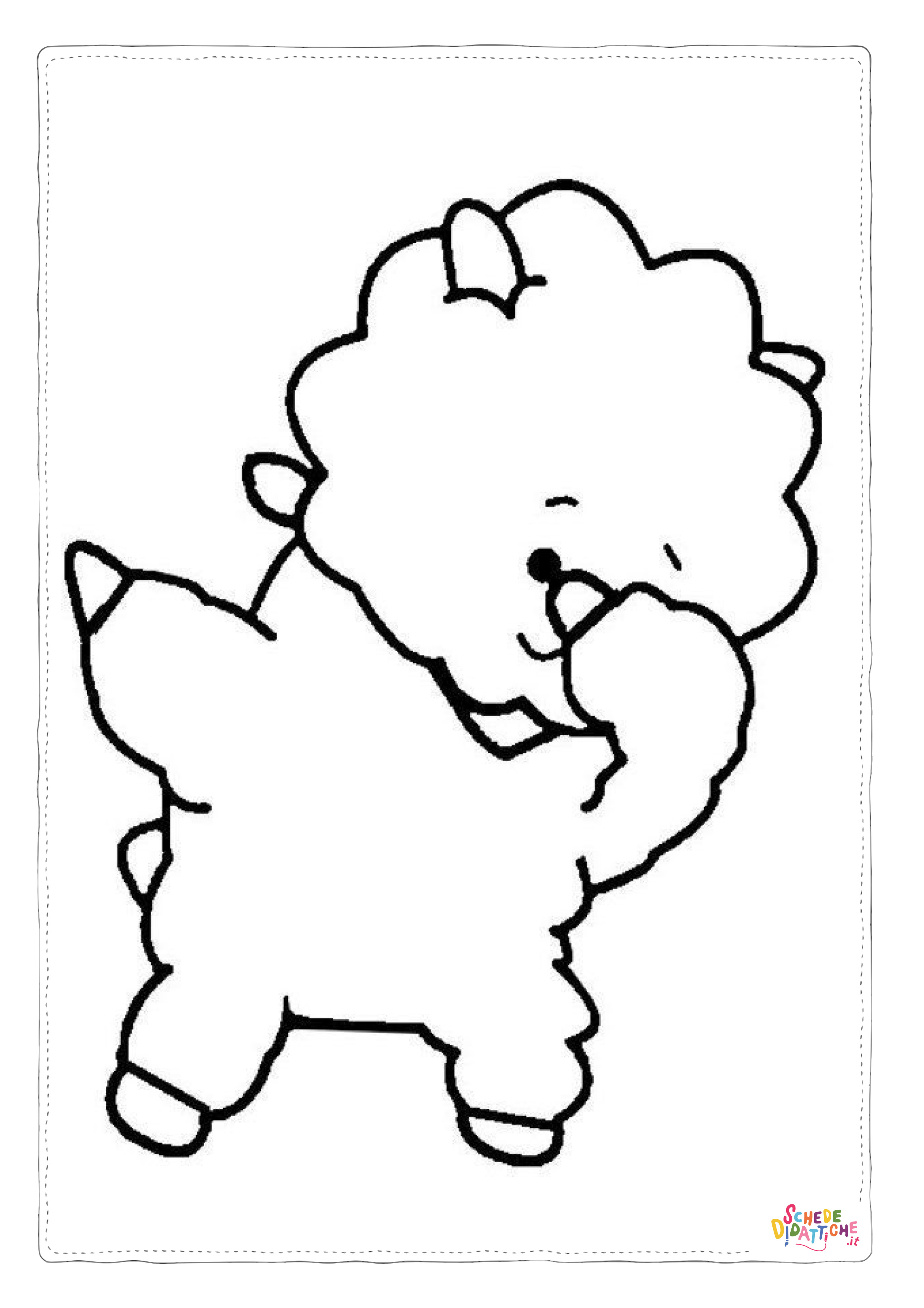 Disegno "Disegno di pecora da stampare e colorare 87" Disegno di pecora da stampare e colorare 87