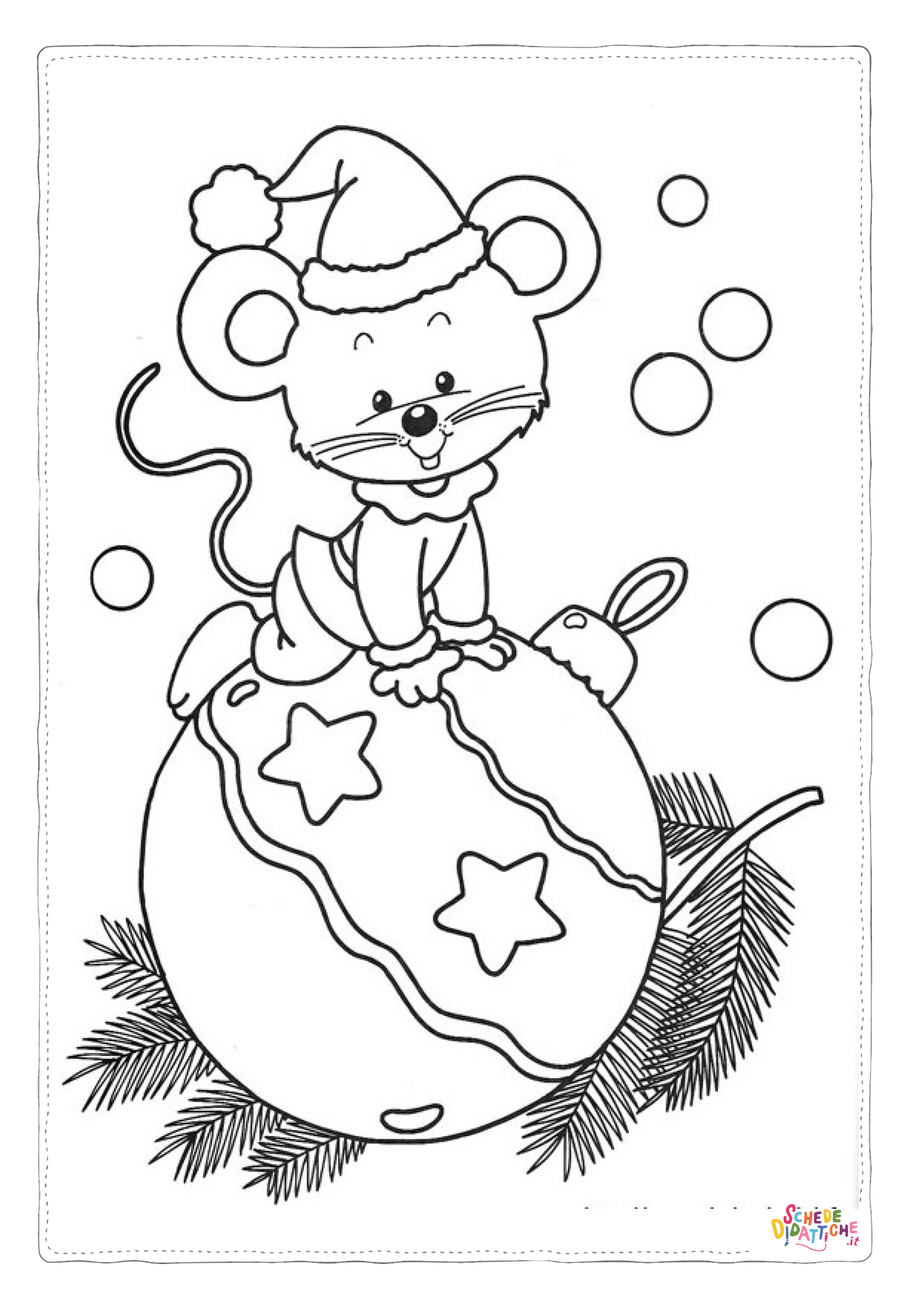 Disegno "Disegno di palla di Natale da stampare e colorare 39" Disegno di palla di Natale da stampare e colorare 39