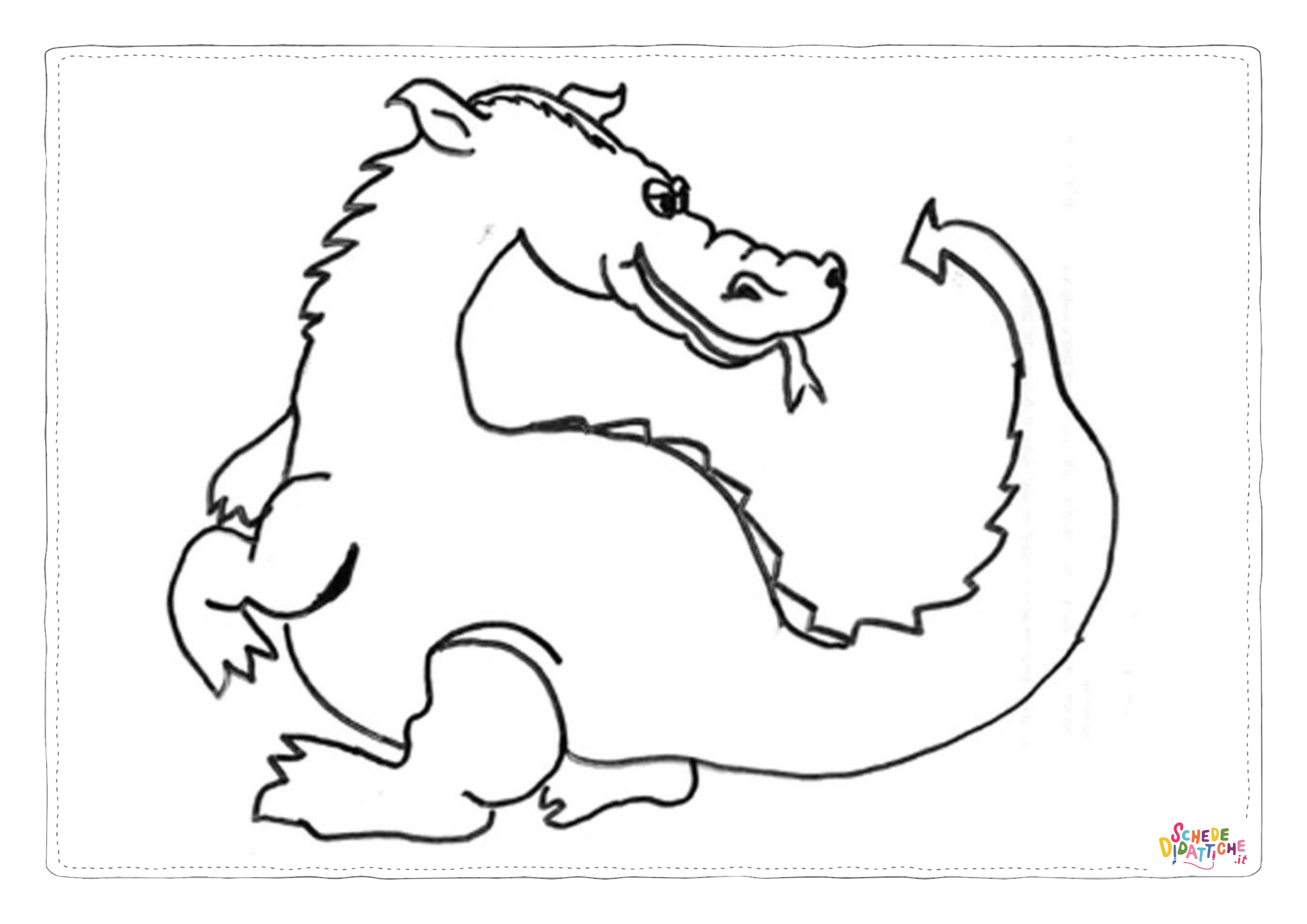 Disegno "Disegno di dragone da stampare e colorare 52" Disegno di dragone da stampare e colorare 52
