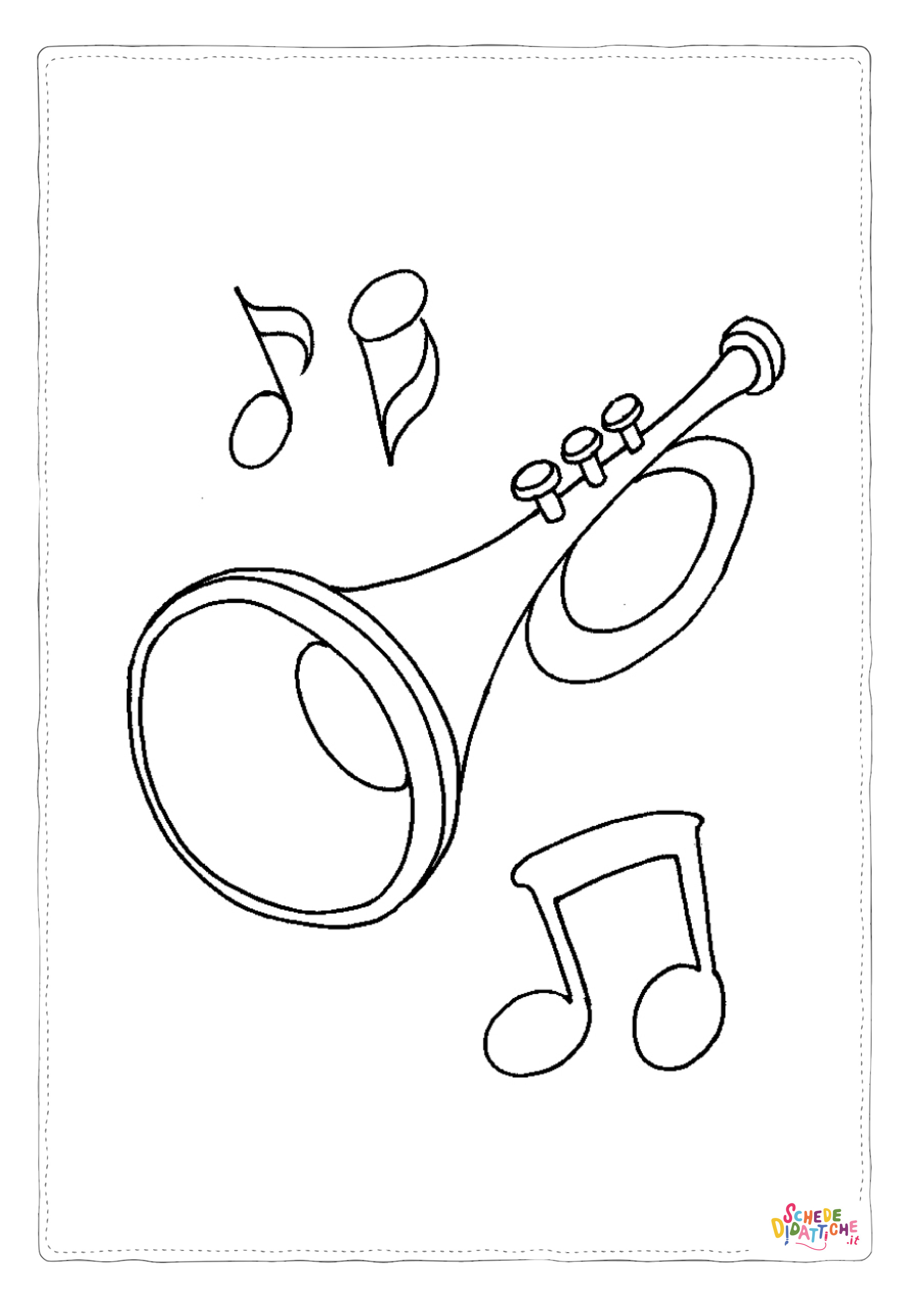 Disegno "Disegno di strumento musicale da stampare e colorare 18" Disegno di strumento musicale da stampare e colorare 18