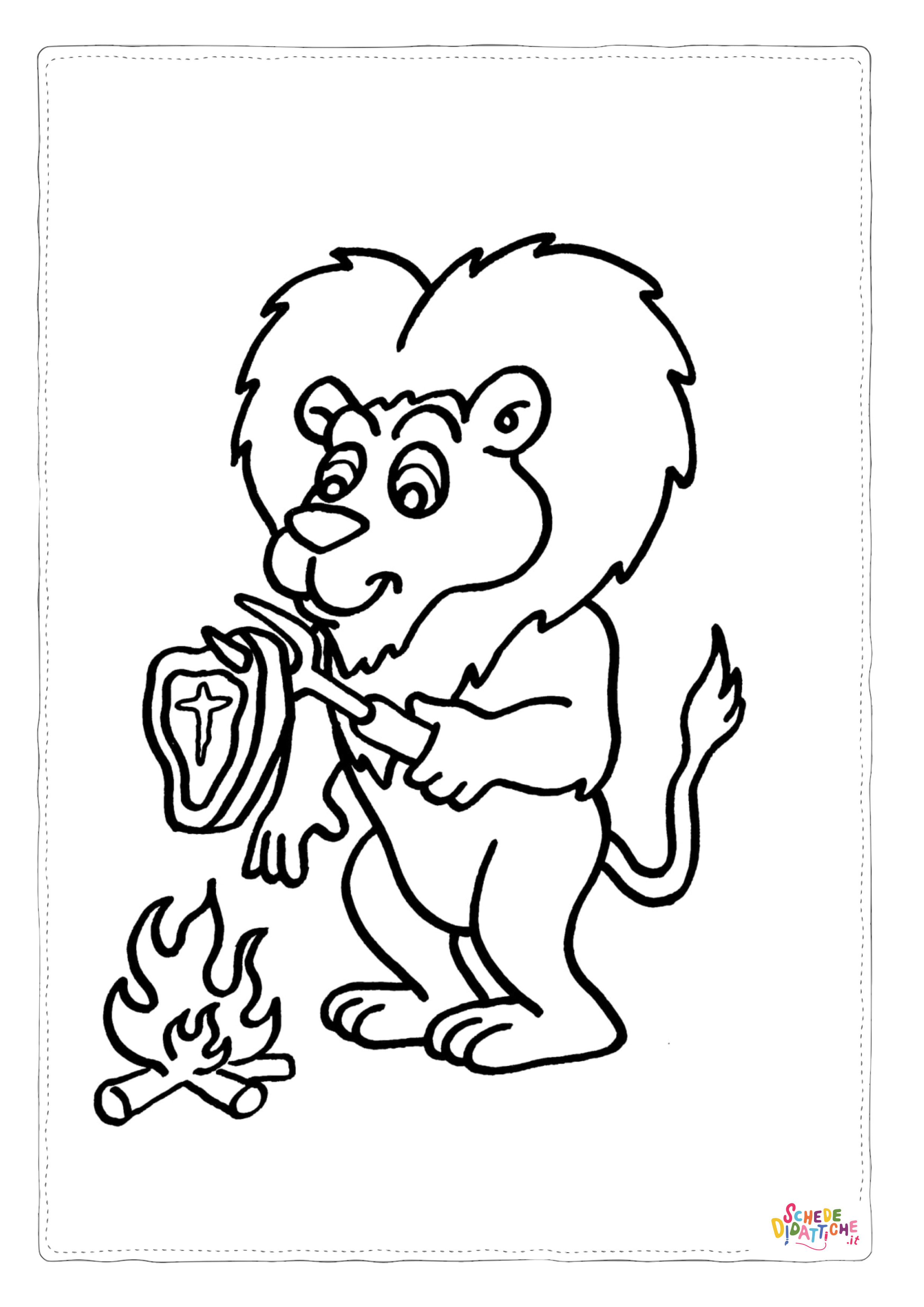 Disegno "Disegno di leone da stampare e colorare 58" Disegno di leone da stampare e colorare 58