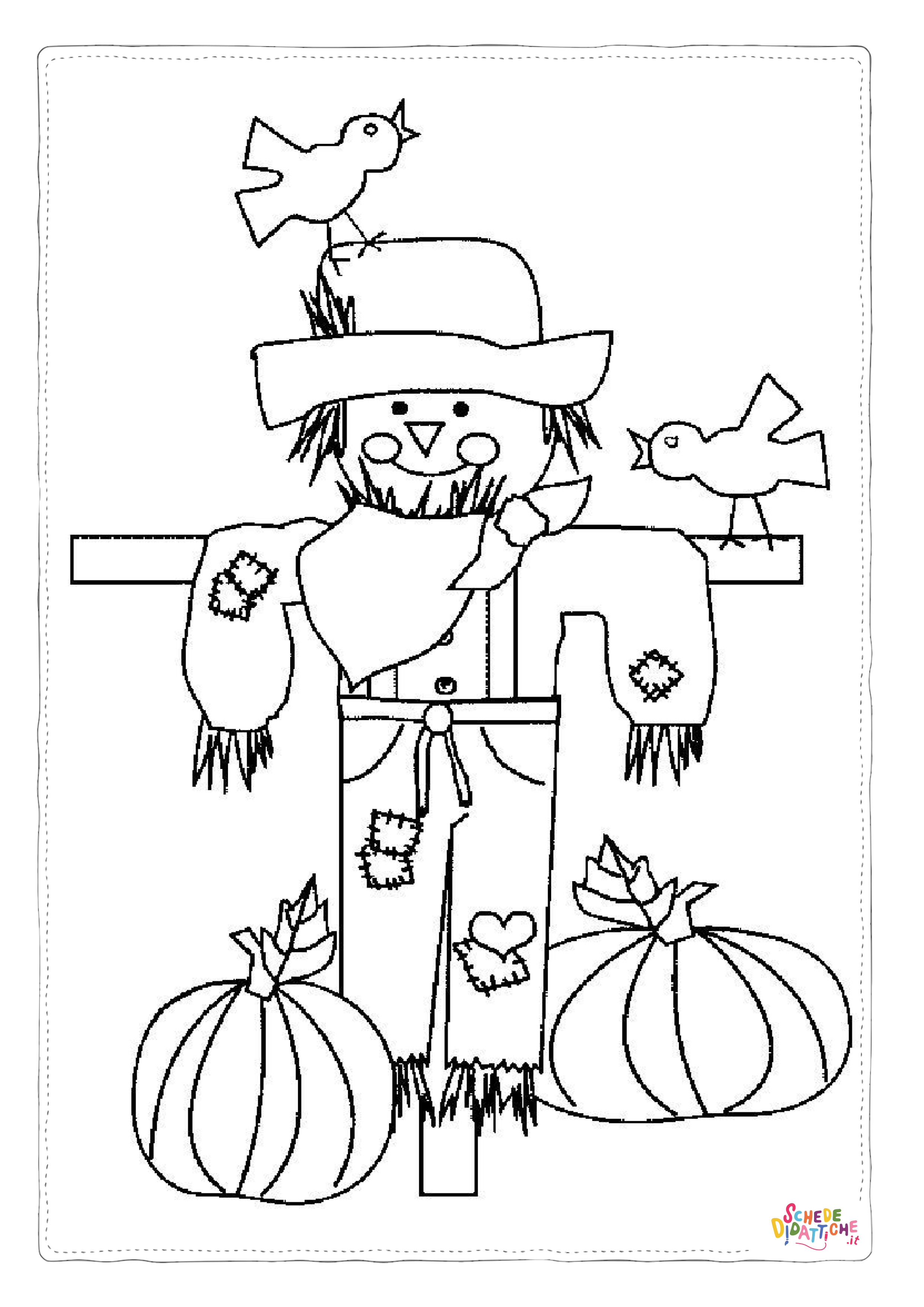 Disegno "Disegno di spaventapasseri da stampare e colorare 30" Disegno di spaventapasseri da stampare e colorare 30