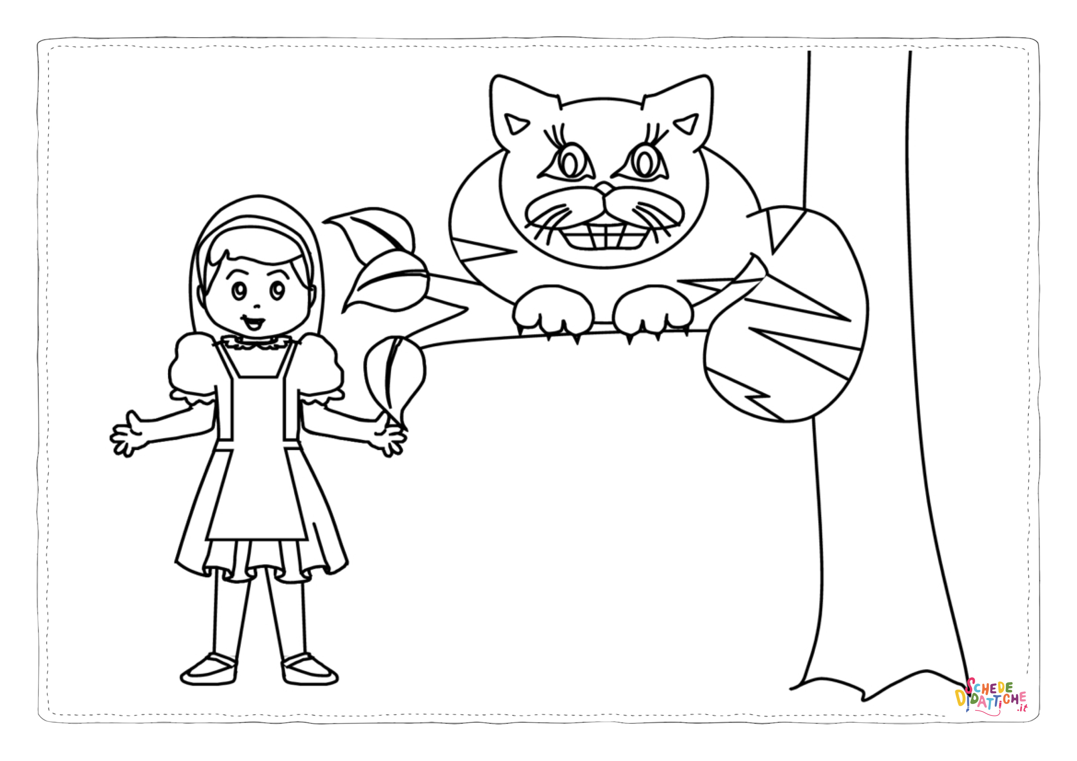 Disegno di Alice nel paese delle meraviglie da stampare e colorare 18