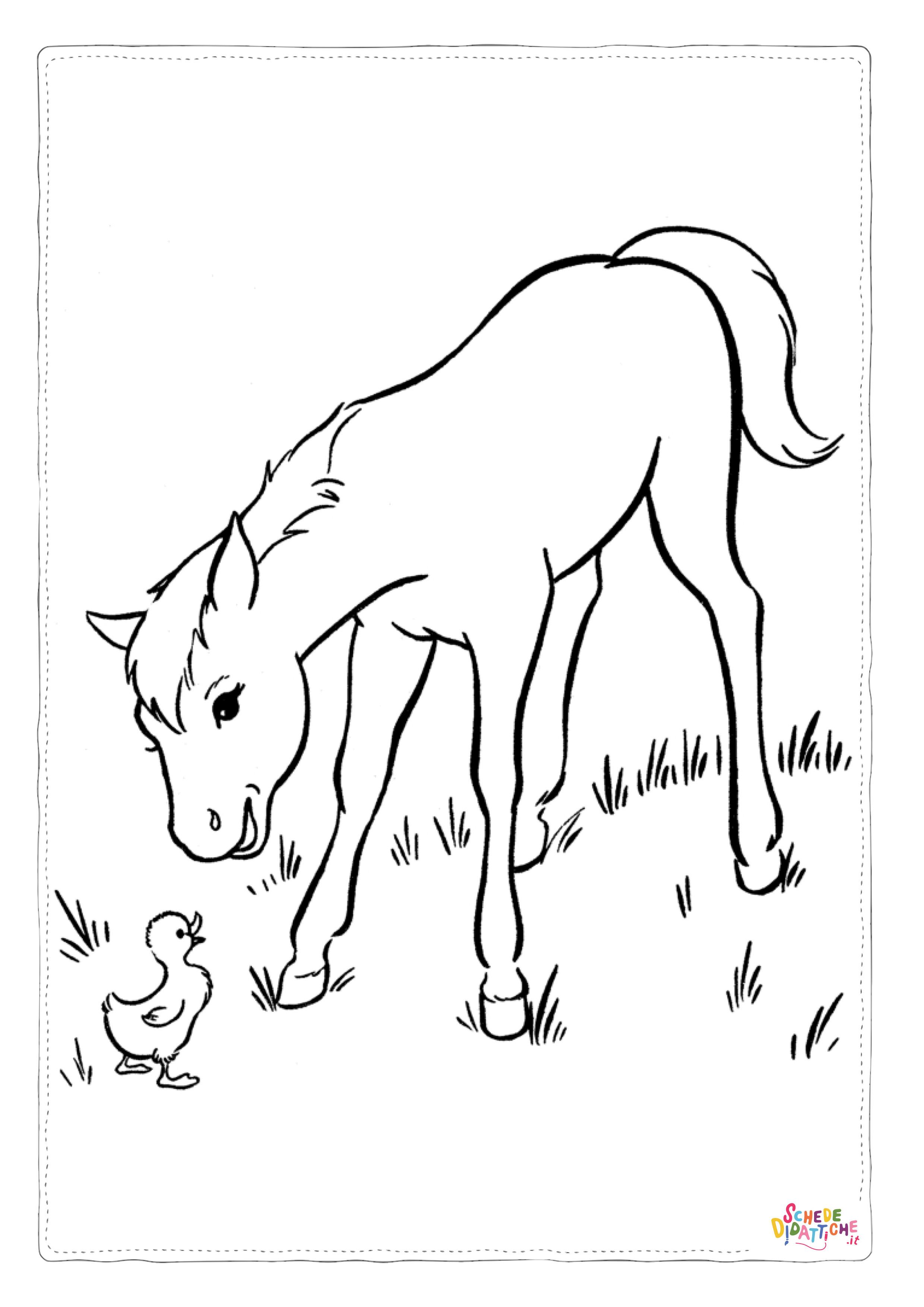 Disegno "Disegno di cavallo da stampare e colorare 19" Disegno di cavallo da stampare e colorare 19