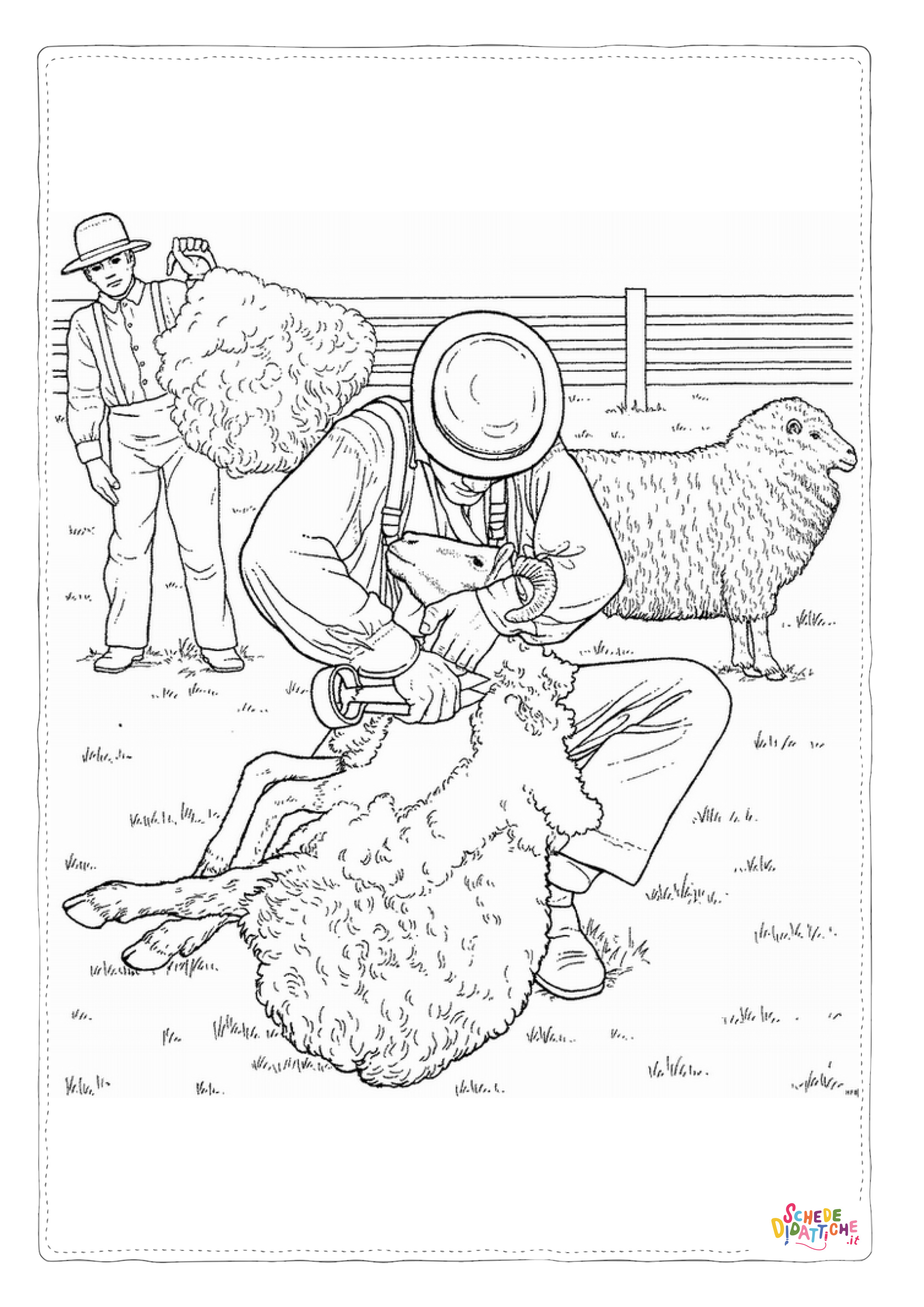 Disegno "Disegno di pecora da stampare e colorare 10" Disegno di pecora da stampare e colorare 10