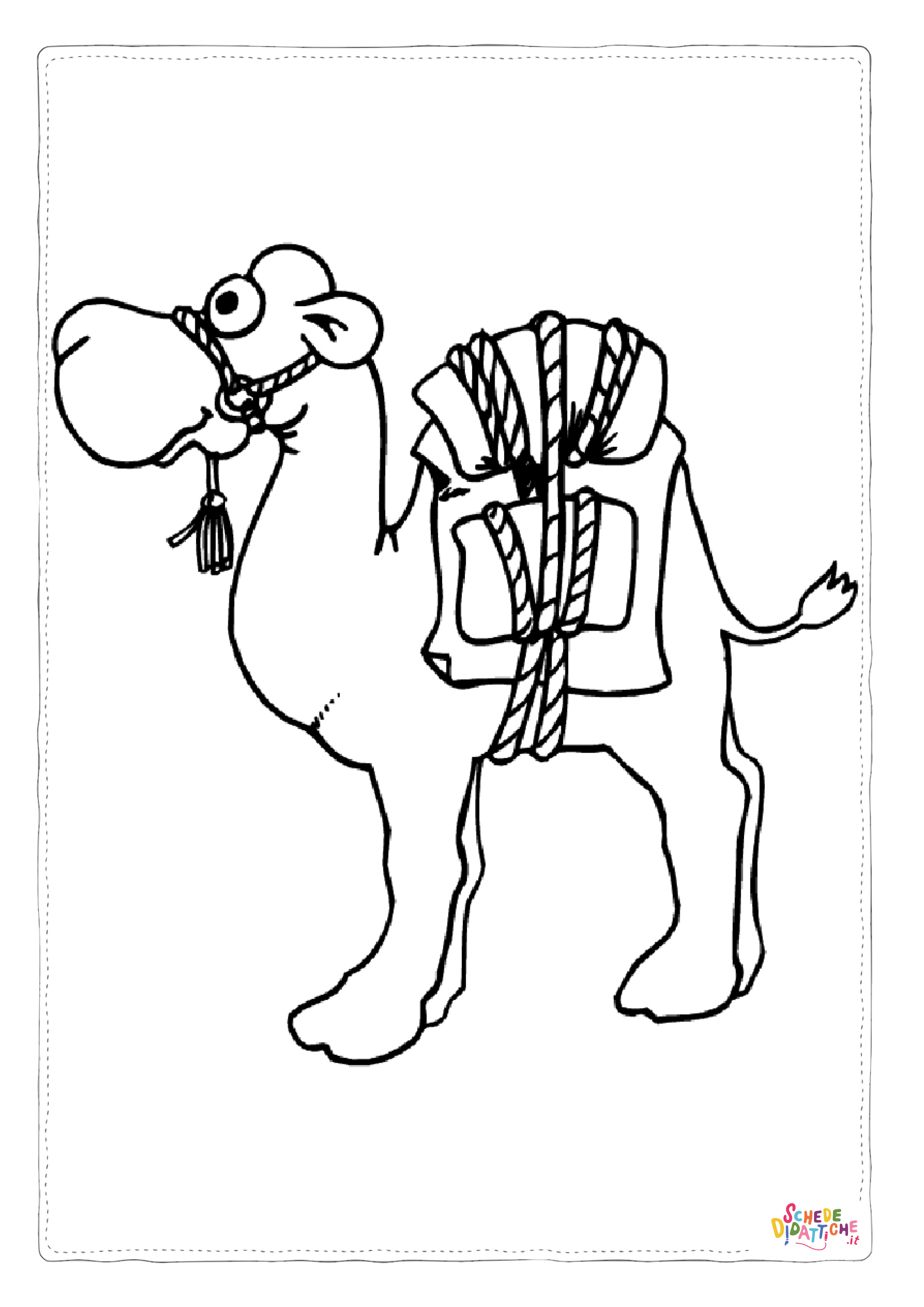 Disegno "Disegno di dromedario da stampare e colorare 16" Disegno di dromedario da stampare e colorare 16