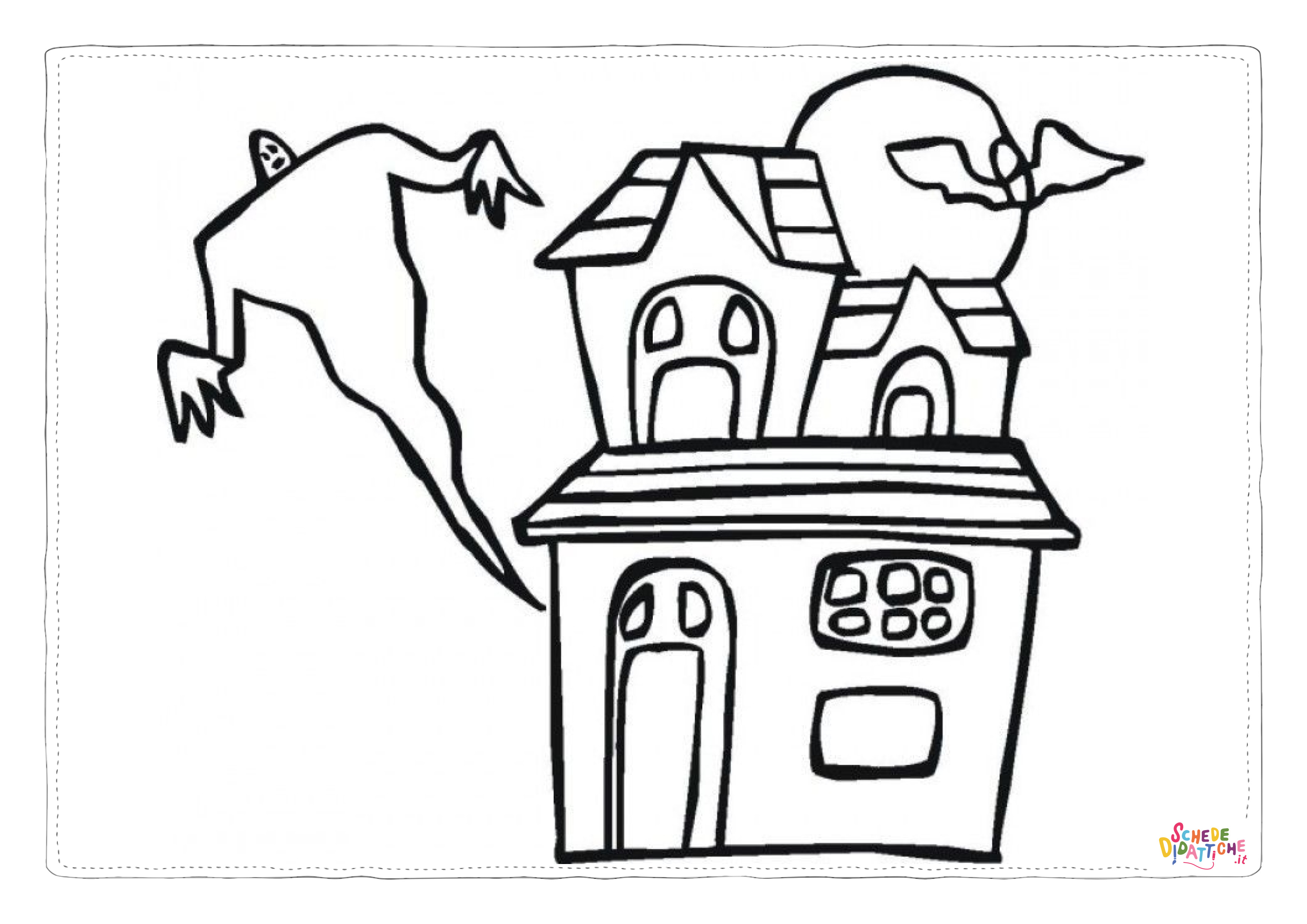 Disegno "Disegno di casa infestata da stampare e colorare 18" Disegno di casa infestata da stampare e colorare 18
