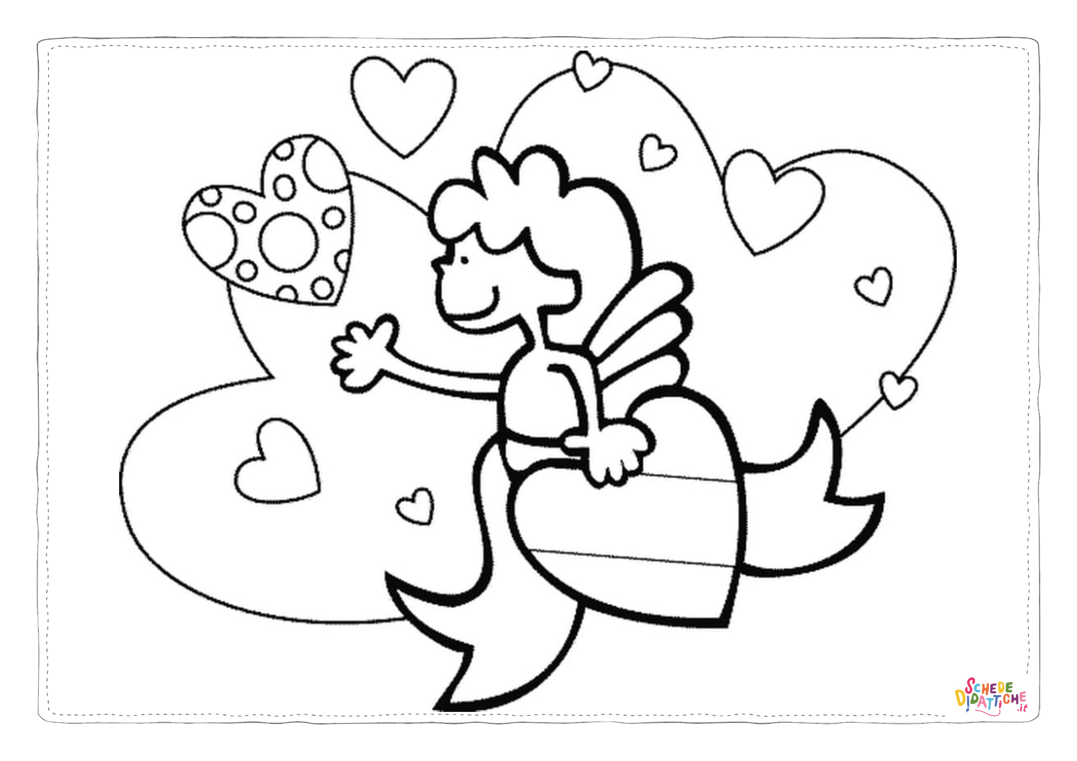 Disegno "Disegno di San Valentino da stampare e colorare 33" Disegno di San Valentino da stampare e colorare 33