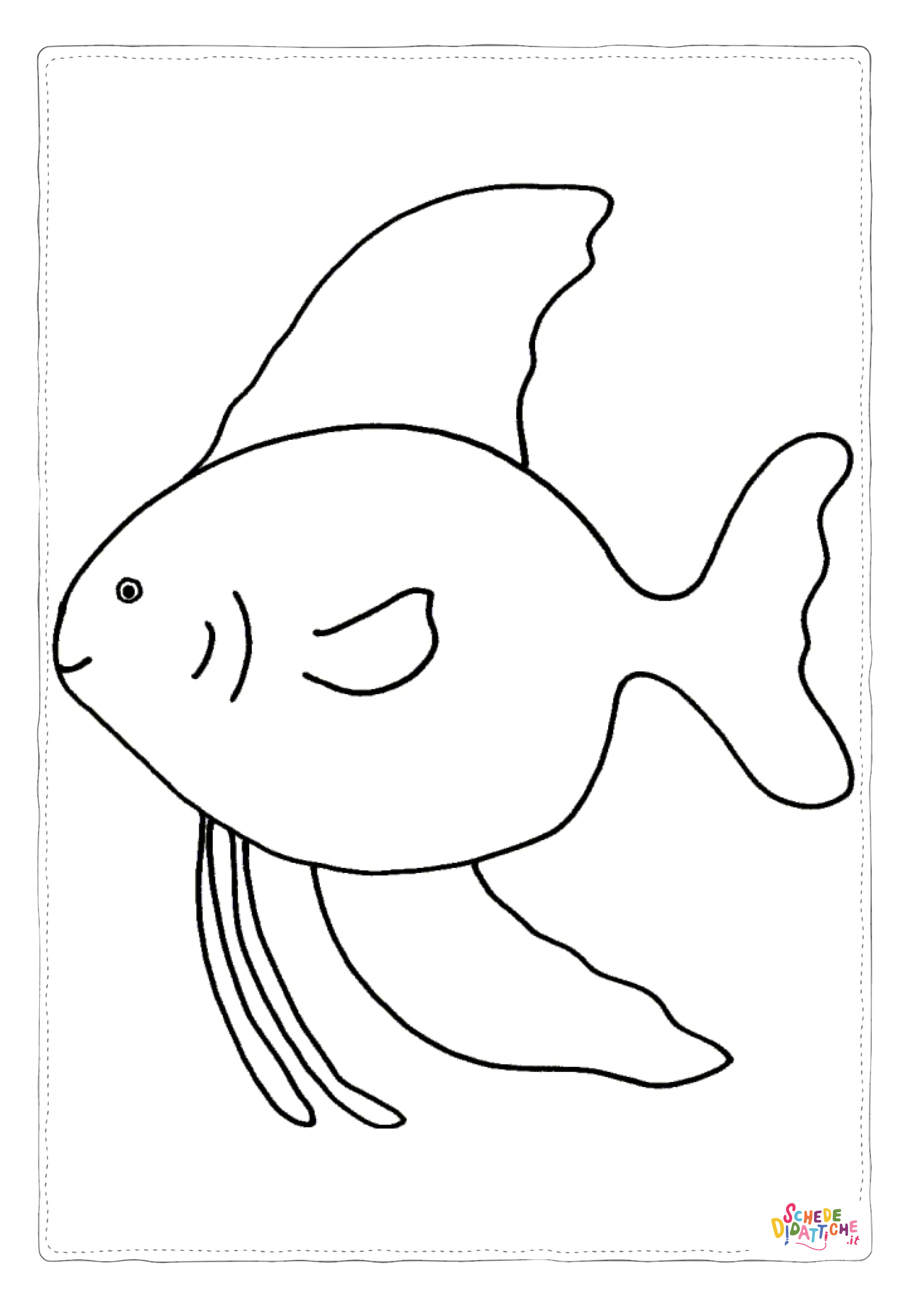 Disegno "Disegno di pesce da stampare e colorare 139" Disegno di pesce da stampare e colorare 139