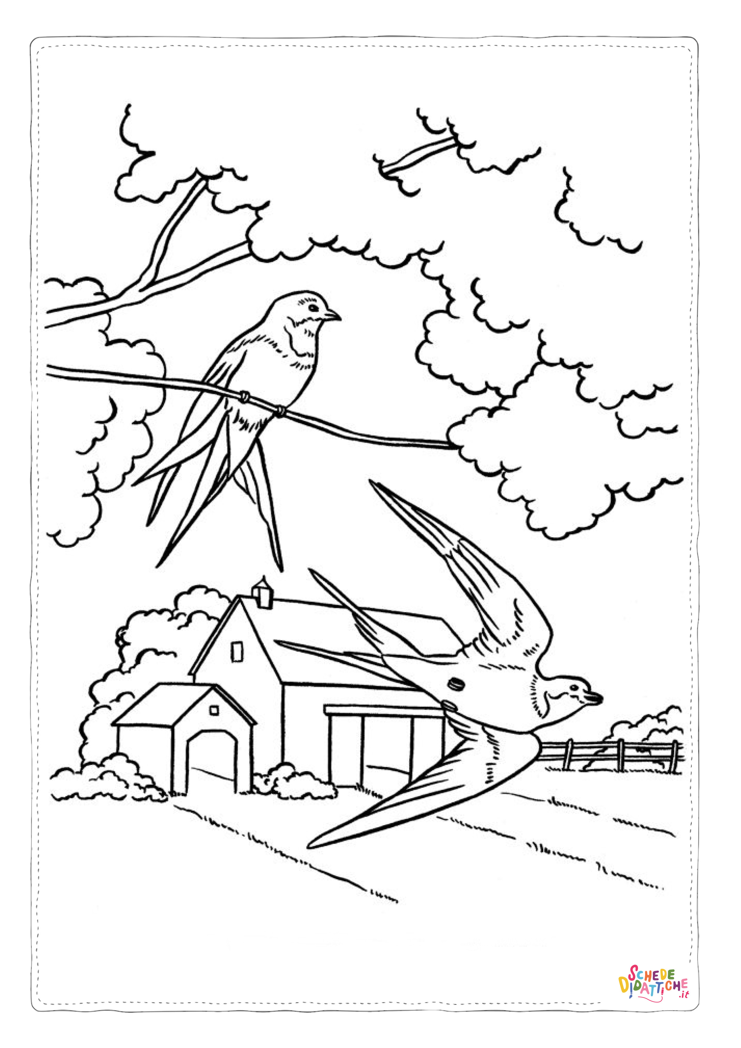 Disegno "Disegno di uccello da stampare e colorare 37" Disegno di uccello da stampare e colorare 37