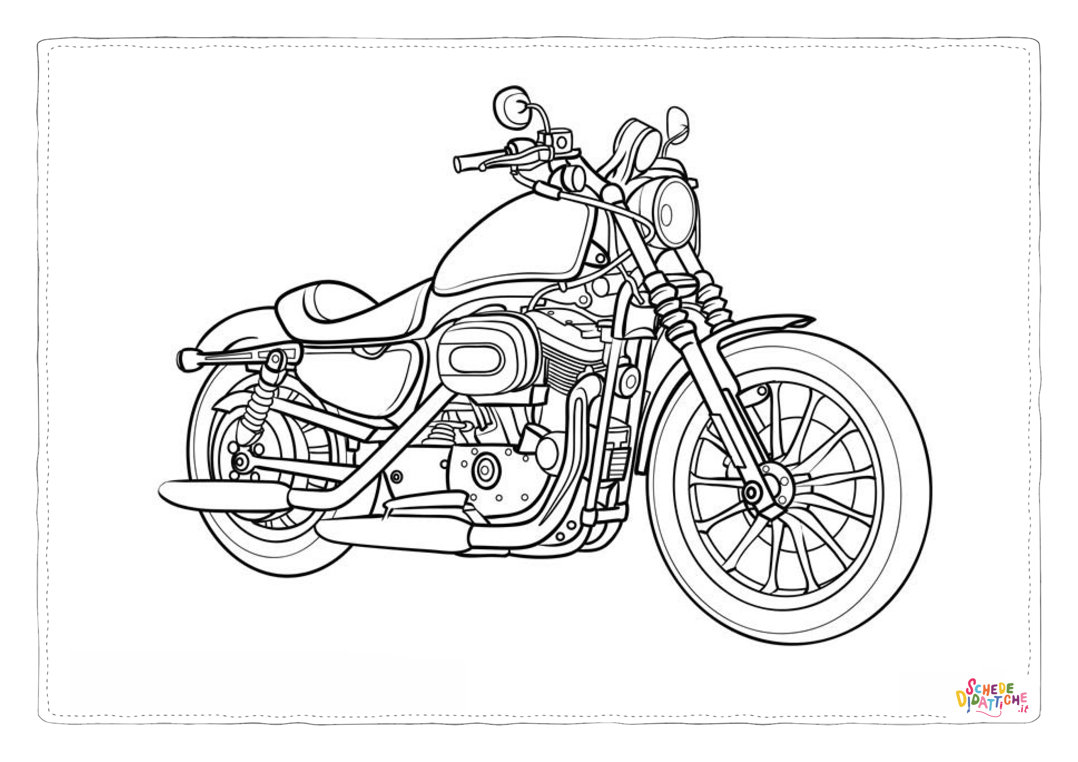 Disegno "Disegno di moto da stampare e colorare 39" Disegno di moto da stampare e colorare 39