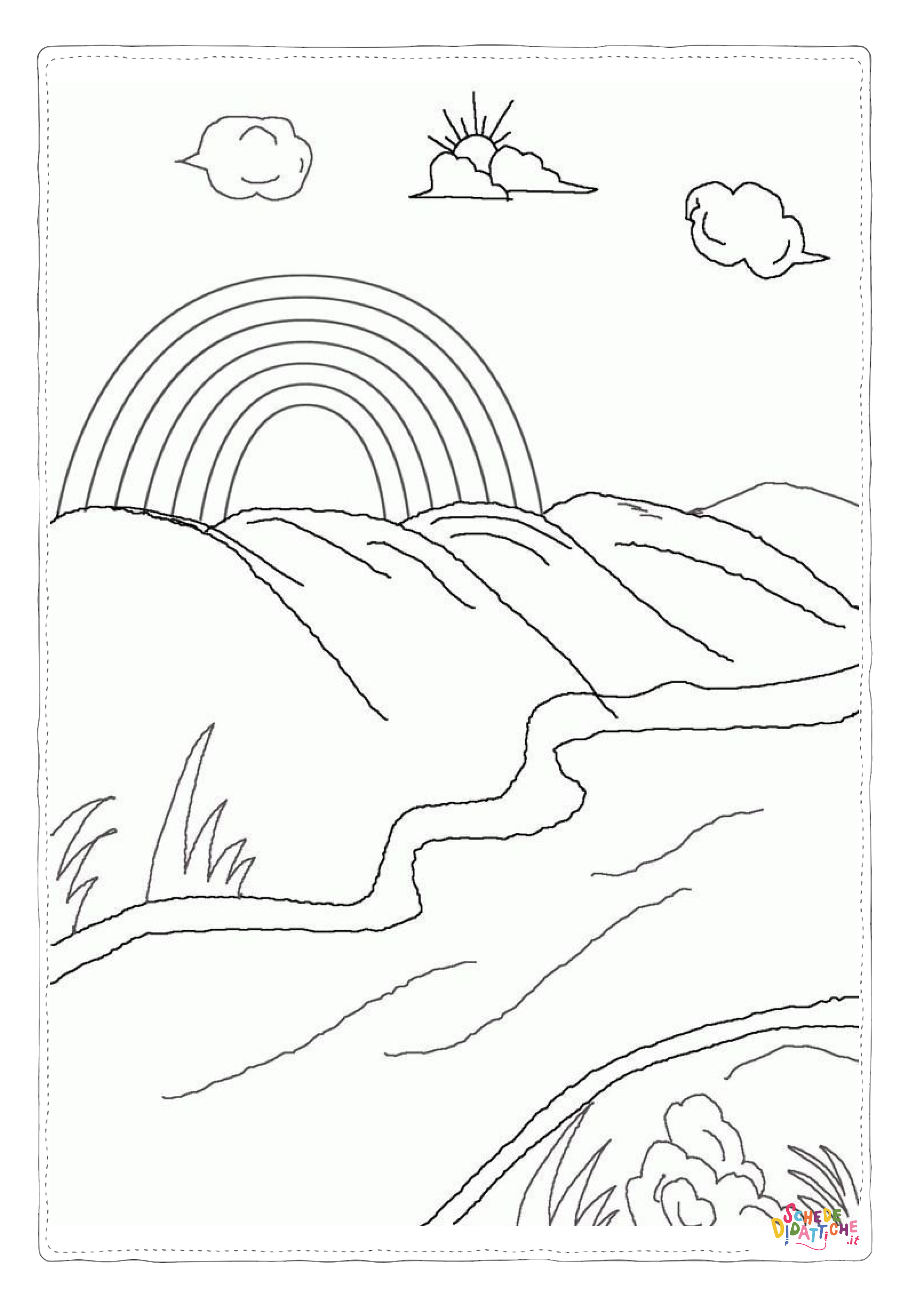 Disegno "Disegno di arcobaleno da stampare e colorare 91" Disegno di arcobaleno da stampare e colorare 91