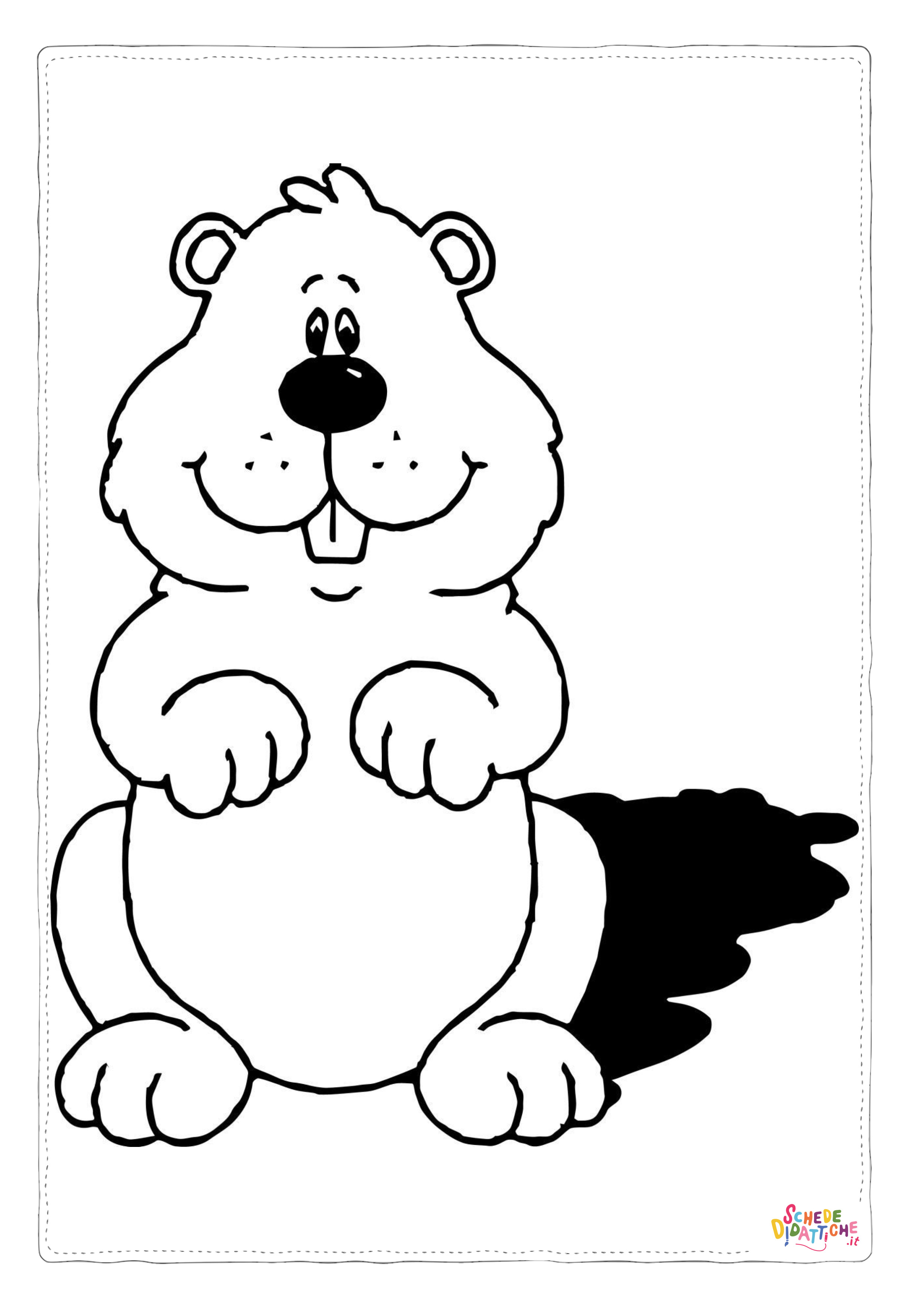 Disegno "Disegno di castoro da stampare e colorare 21" Disegno di castoro da stampare e colorare 21