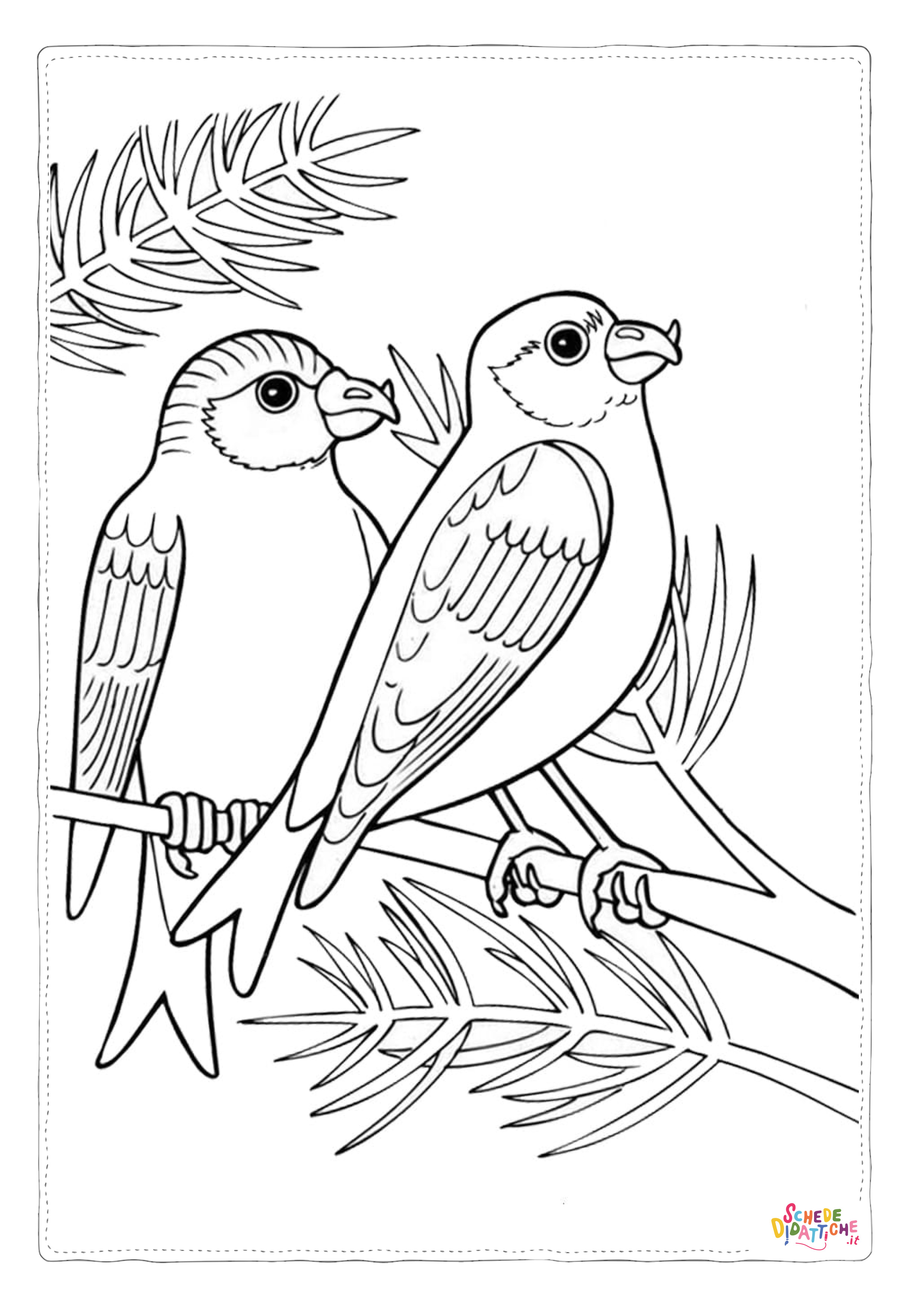 Disegno "Disegno di passero da stampare e colorare 2" Disegno di passero da stampare e colorare 2
