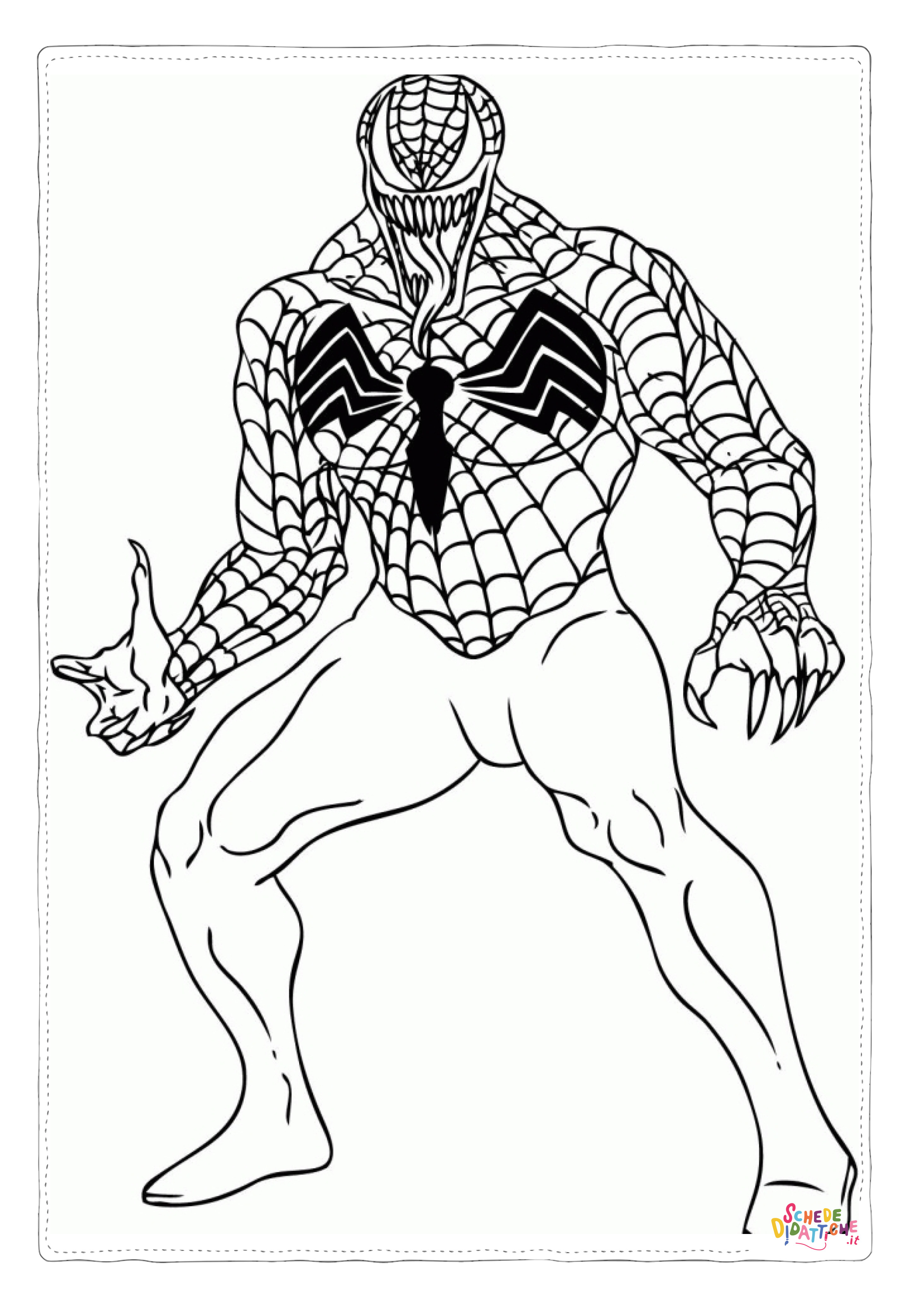 Disegno di Spiderman da stampare e colorare 10