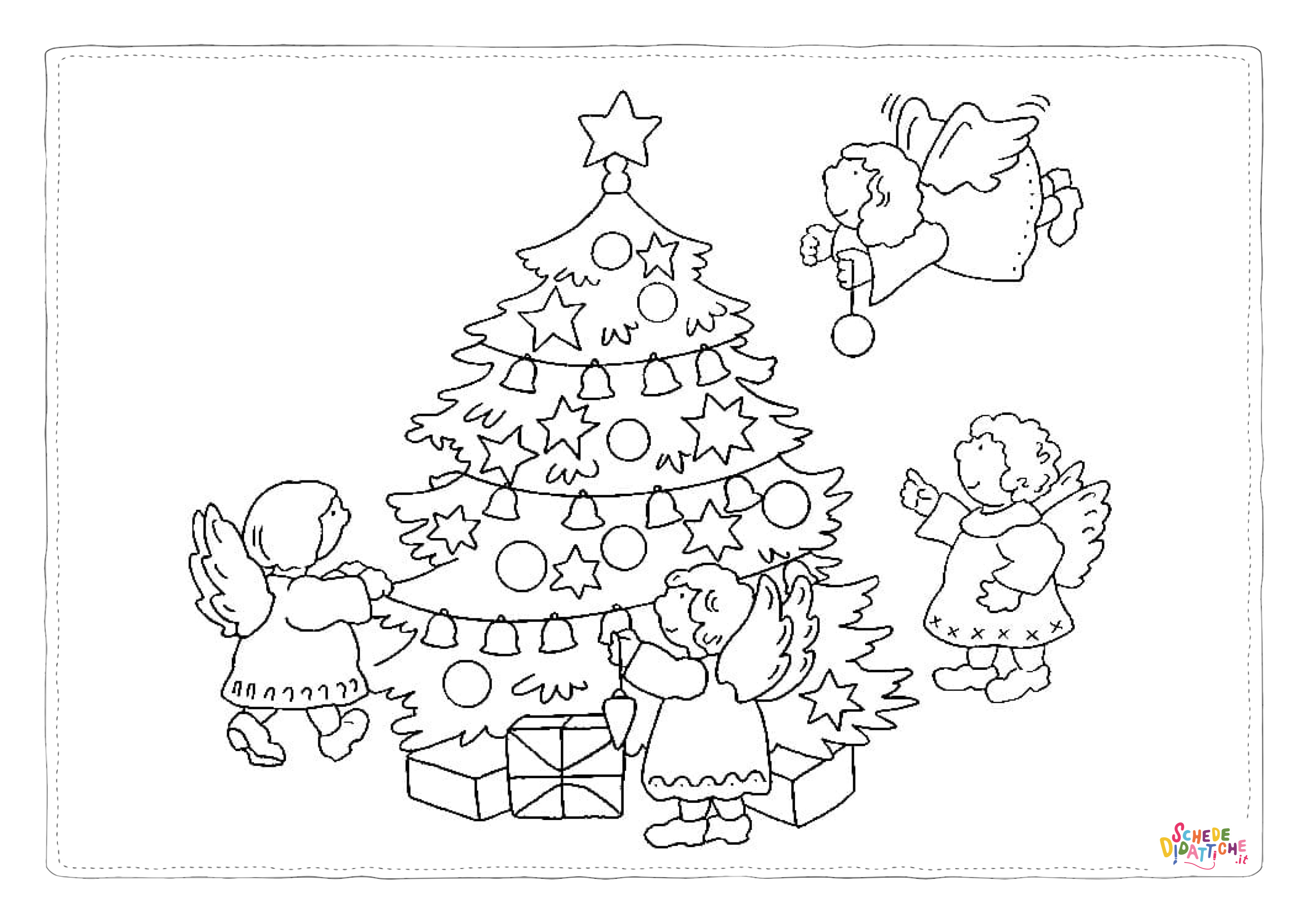 Disegno di albero di Natale da stampare e colorare 115