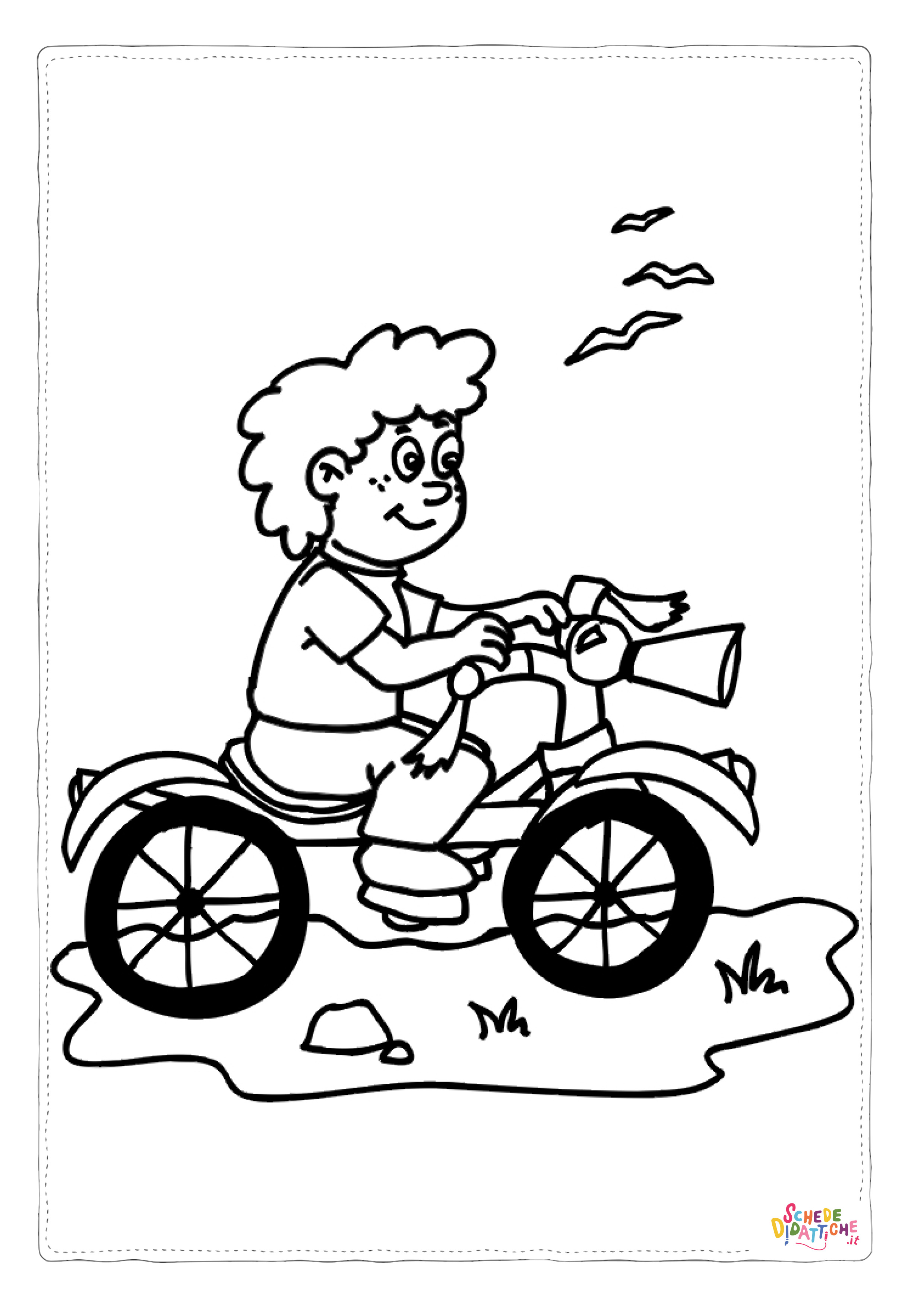 Disegno "Disegno di moto da stampare e colorare 43" Disegno di moto da stampare e colorare 43