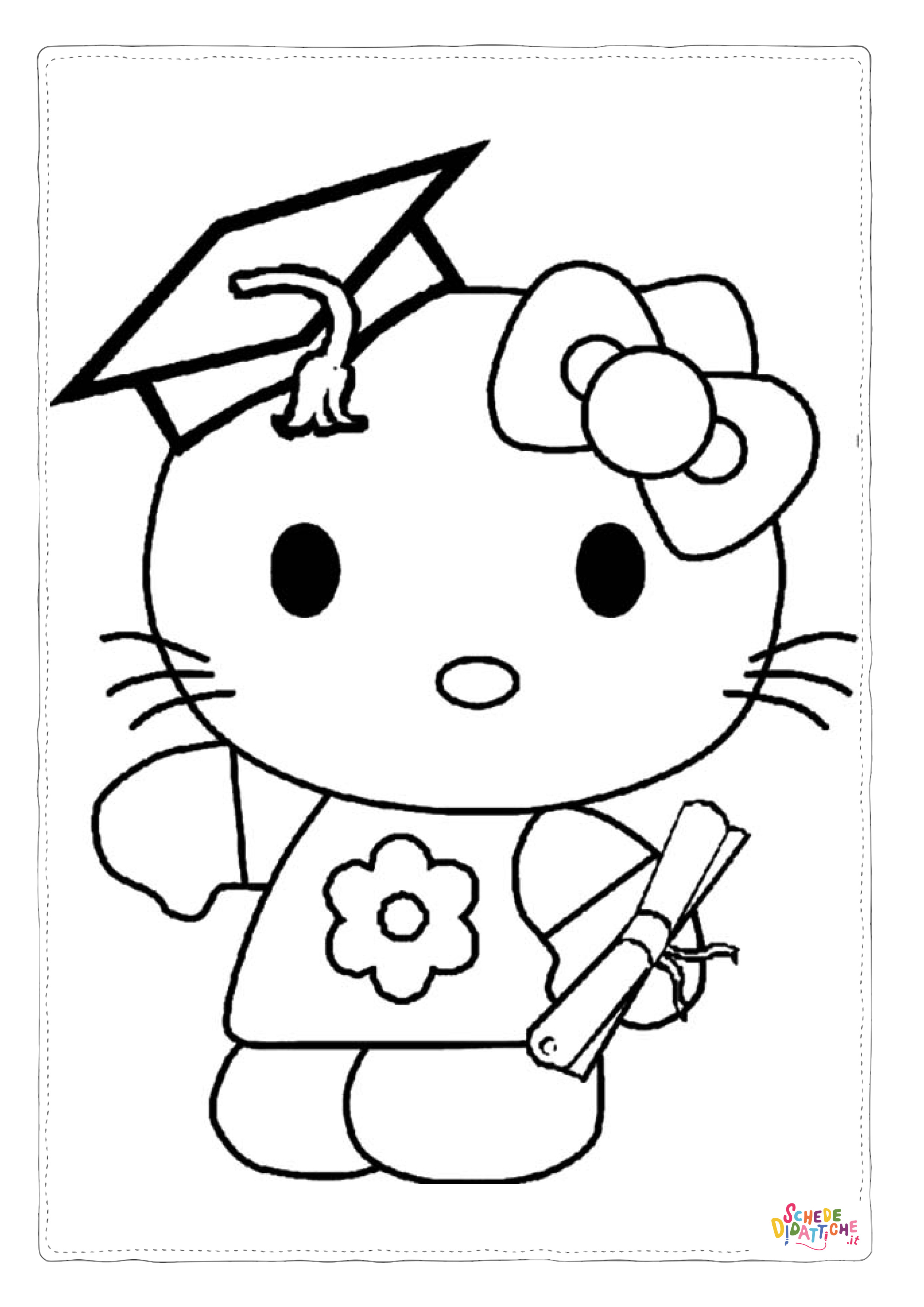 Disegno "Disegno di Hello Kitty da stampare e colorare 6" Disegno di Hello Kitty da stampare e colorare 6