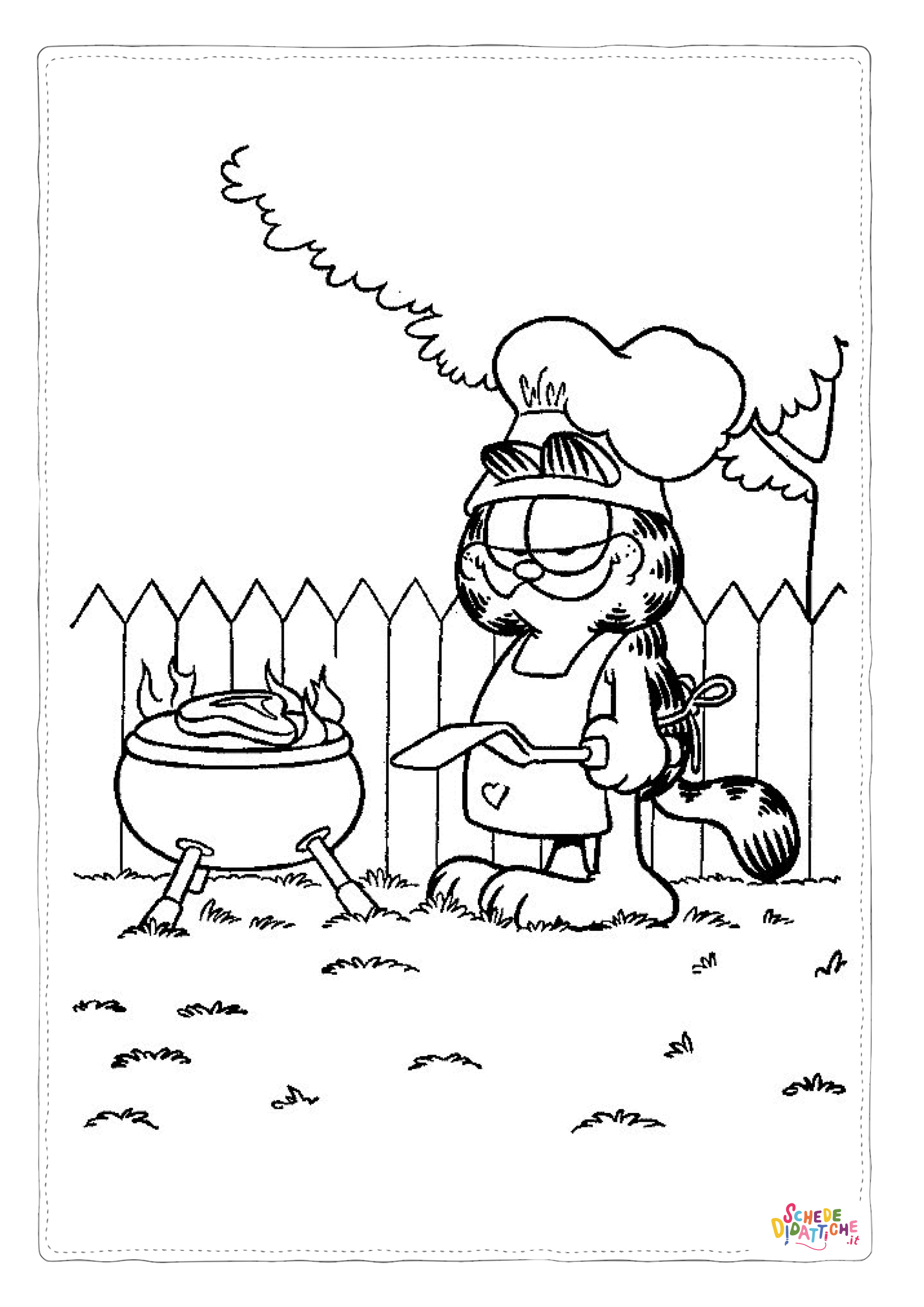 Disegno "Disegno di Garfield da stampare e colorare 20" Disegno di Garfield da stampare e colorare 20