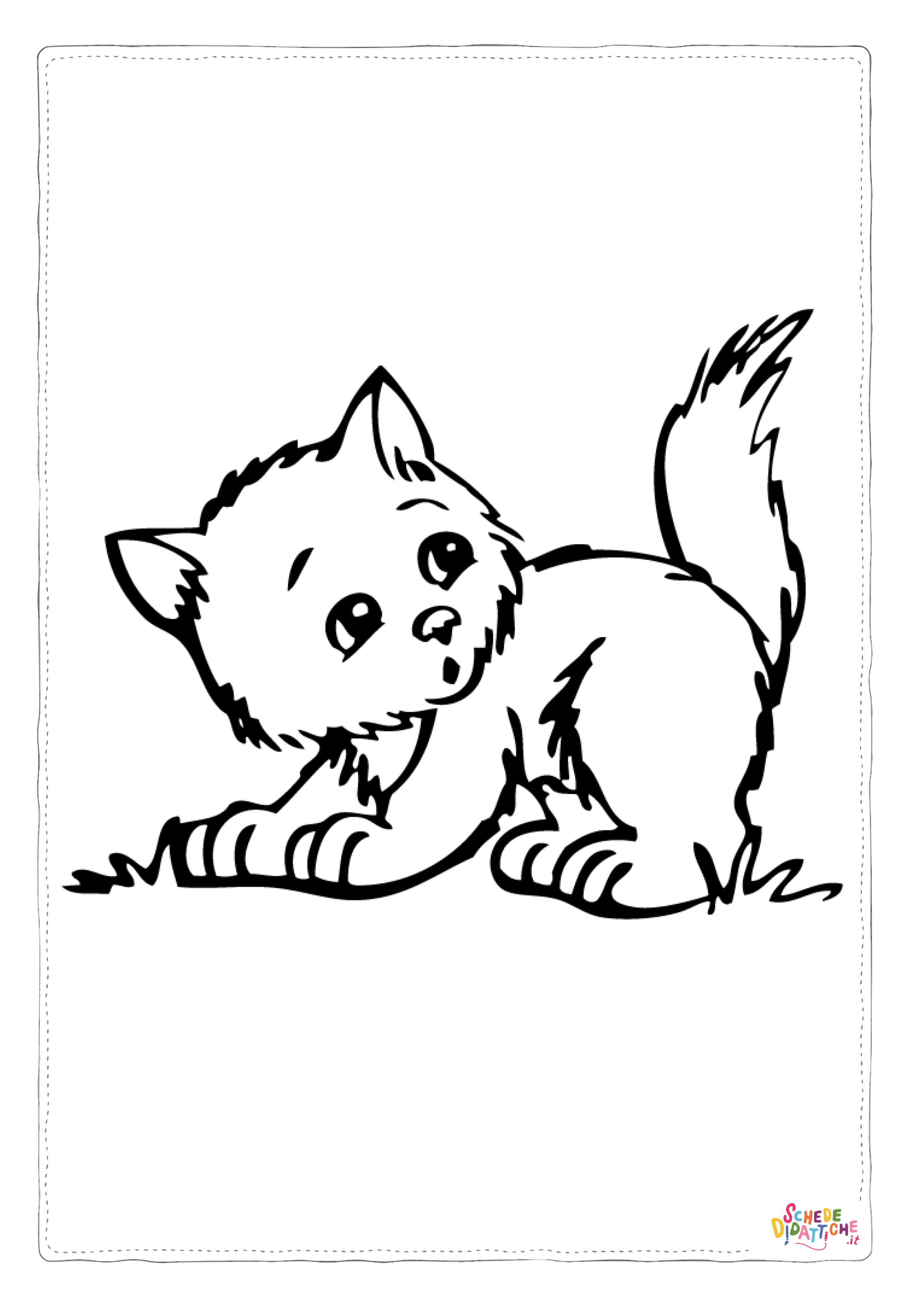 Disegno "Disegno di gatto da stampare e colorare 167" Disegno di gatto da stampare e colorare 167