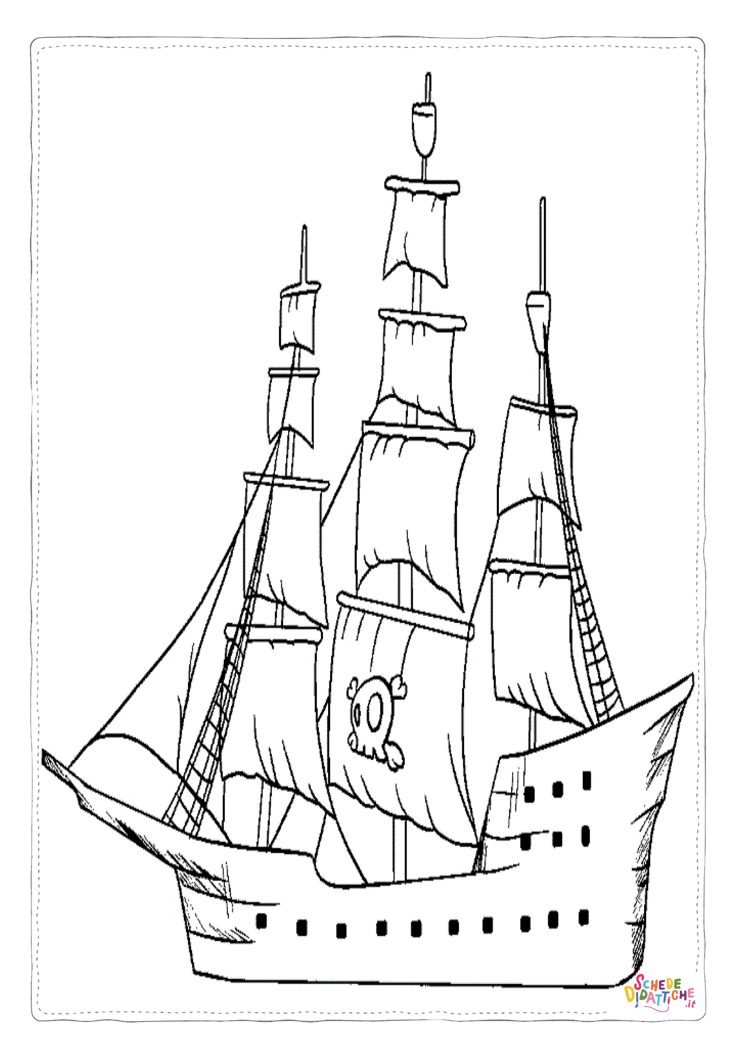 Disegno "Disegno di pirata da stampare e colorare 16" Disegno di pirata da stampare e colorare 16