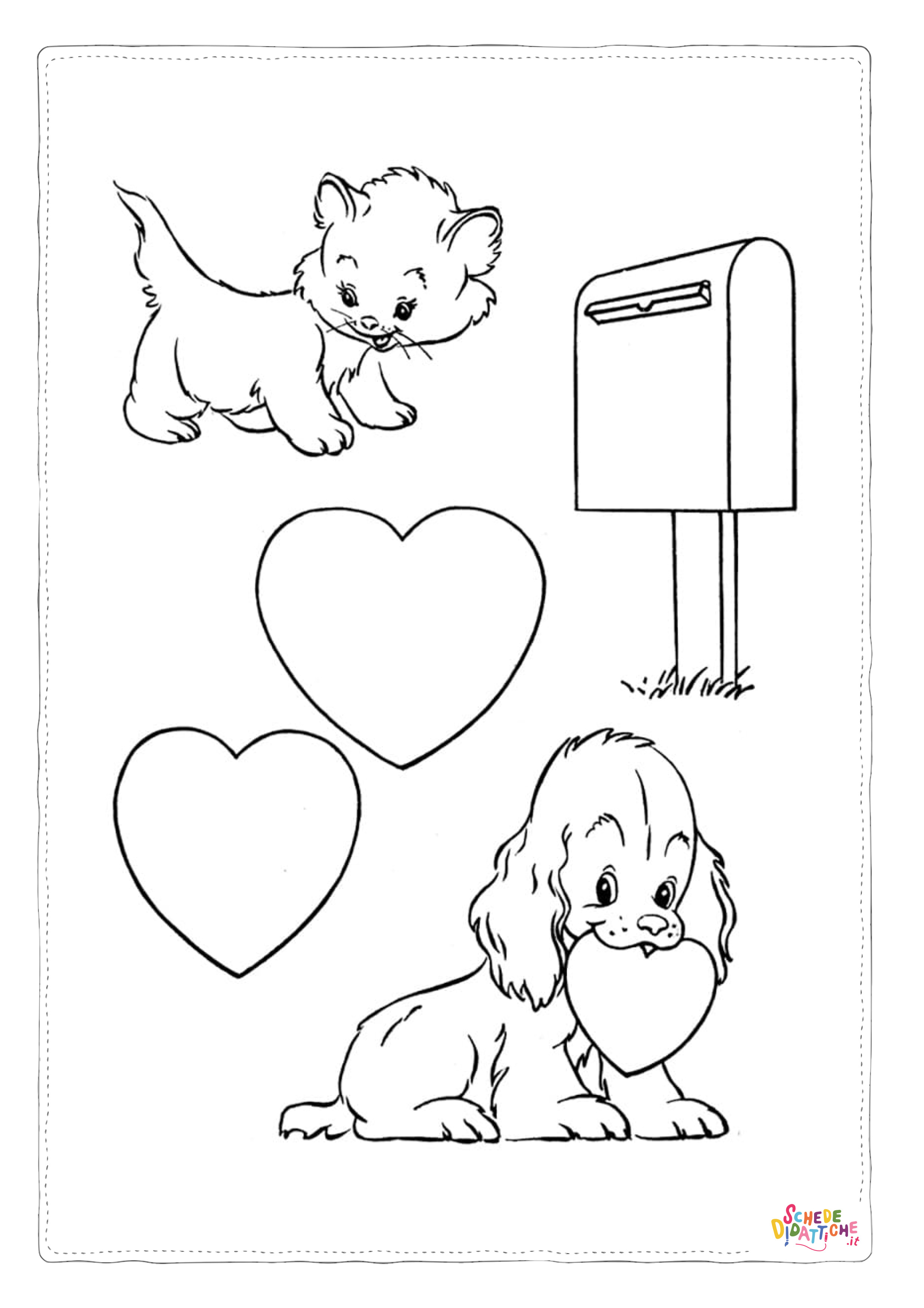 Disegno "Disegno di San Valentino da stampare e colorare 68" Disegno di San Valentino da stampare e colorare 68