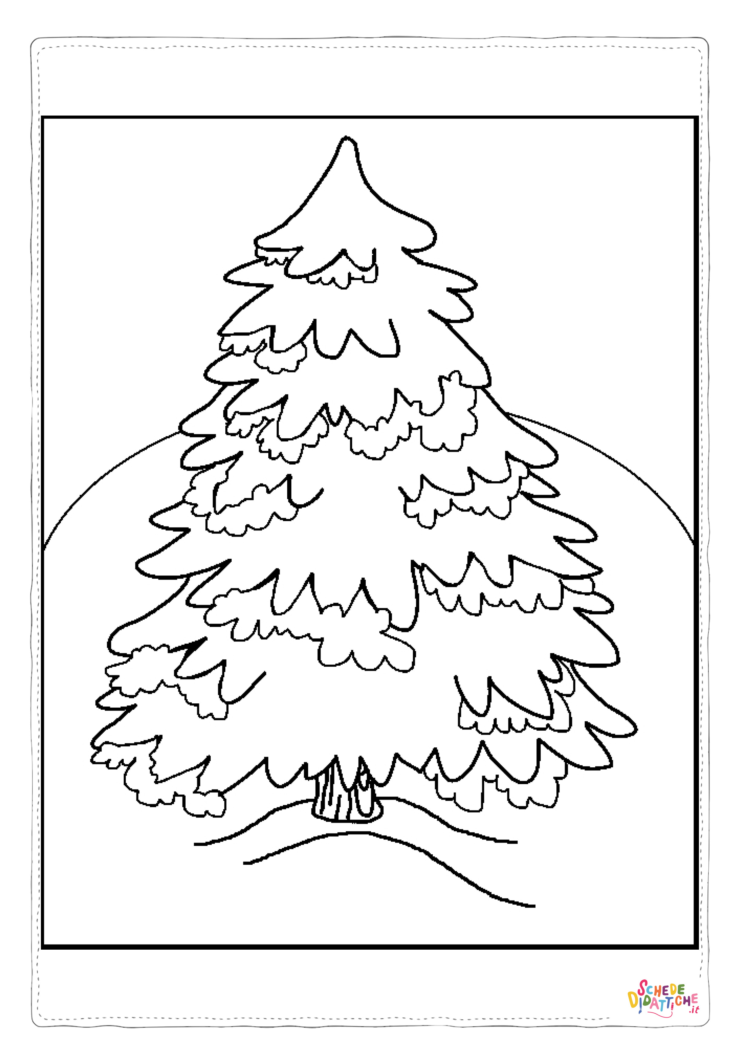 Disegno "Disegno di albero di Natale da stampare e colorare 60" Disegno di albero di Natale da stampare e colorare 60