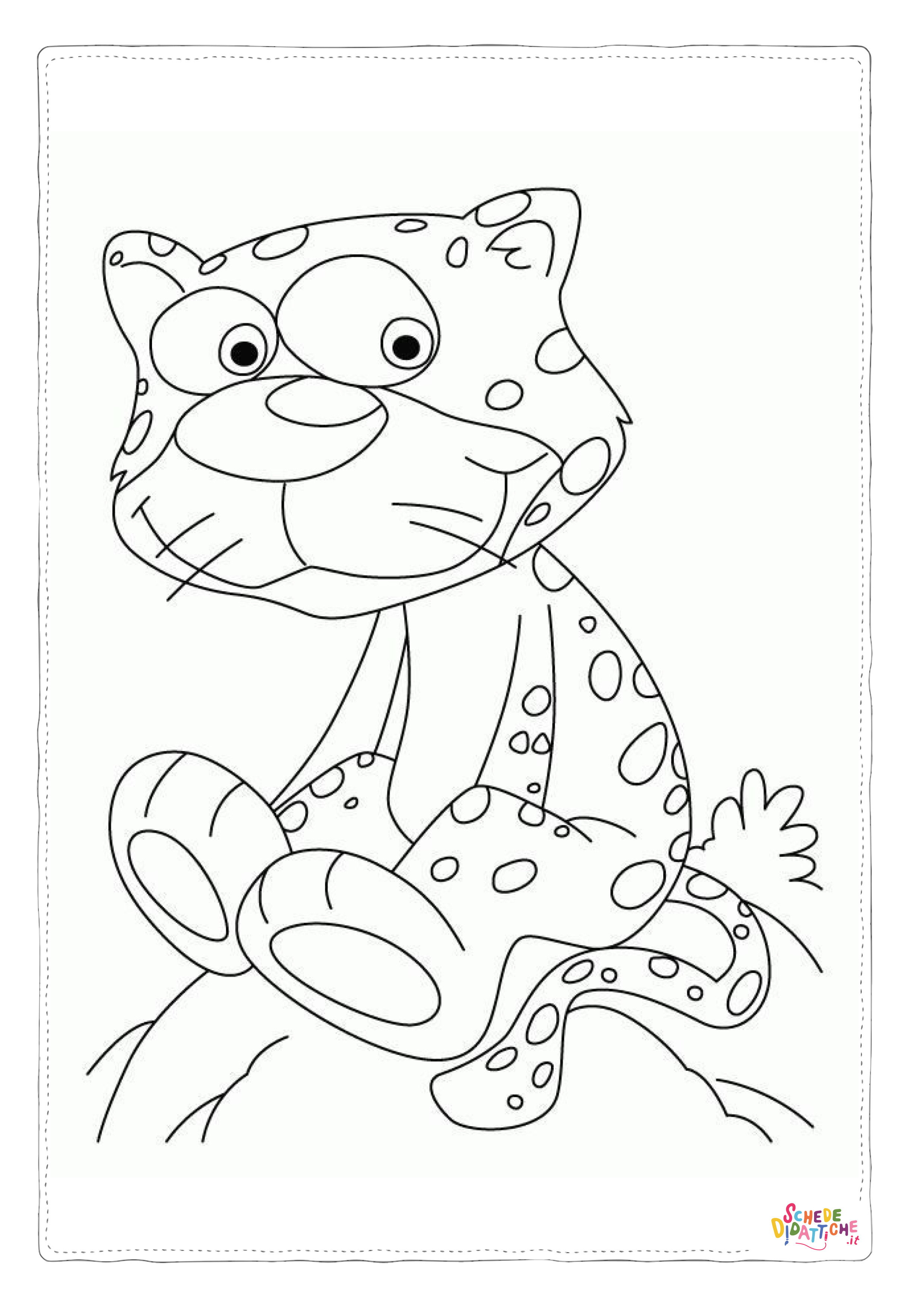 Disegno "Disegno di leopardo da stampare e colorare 55" Disegno di leopardo da stampare e colorare 55